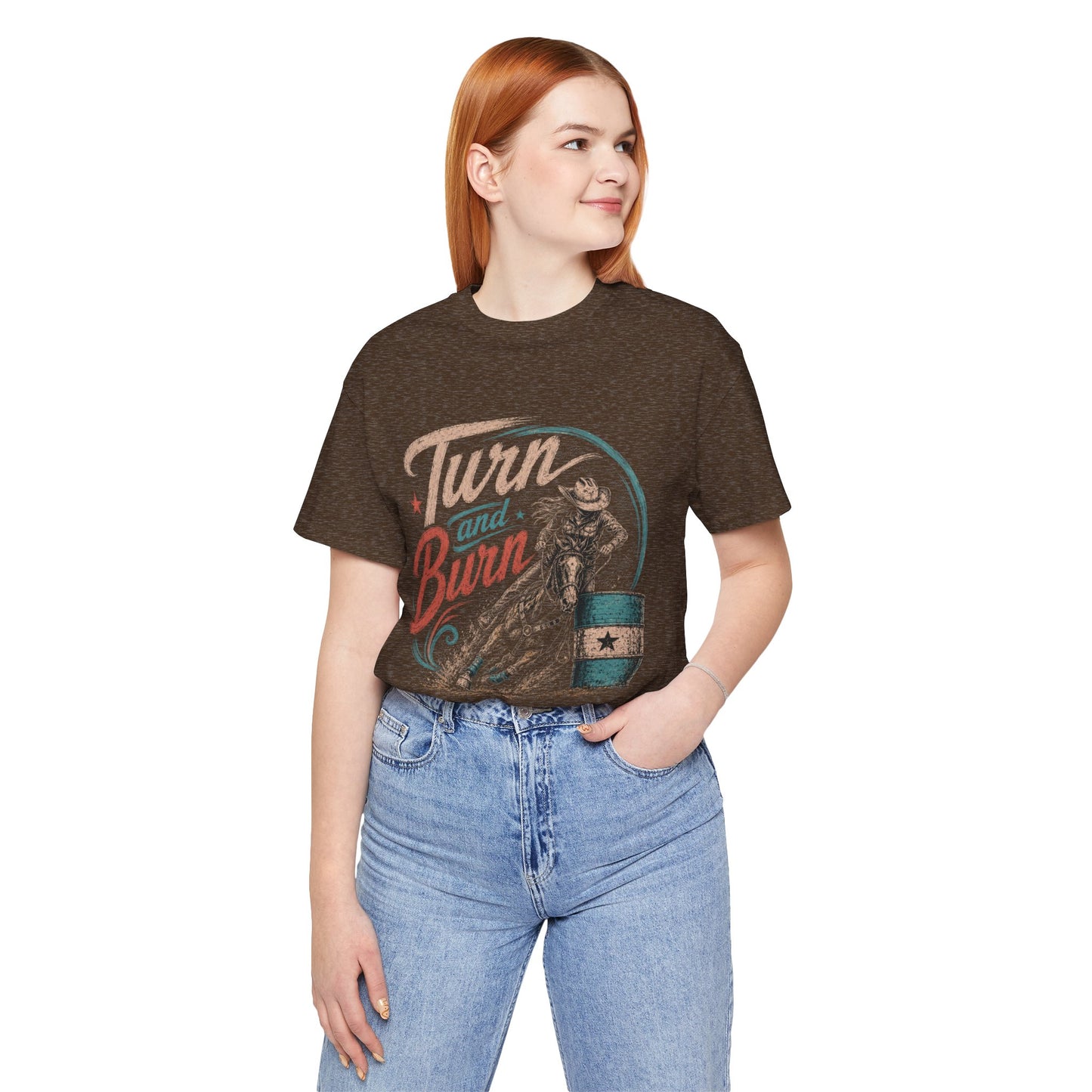 Turn and Burn T‑Shirt — Vintage Barrel Racing Graphic Tee