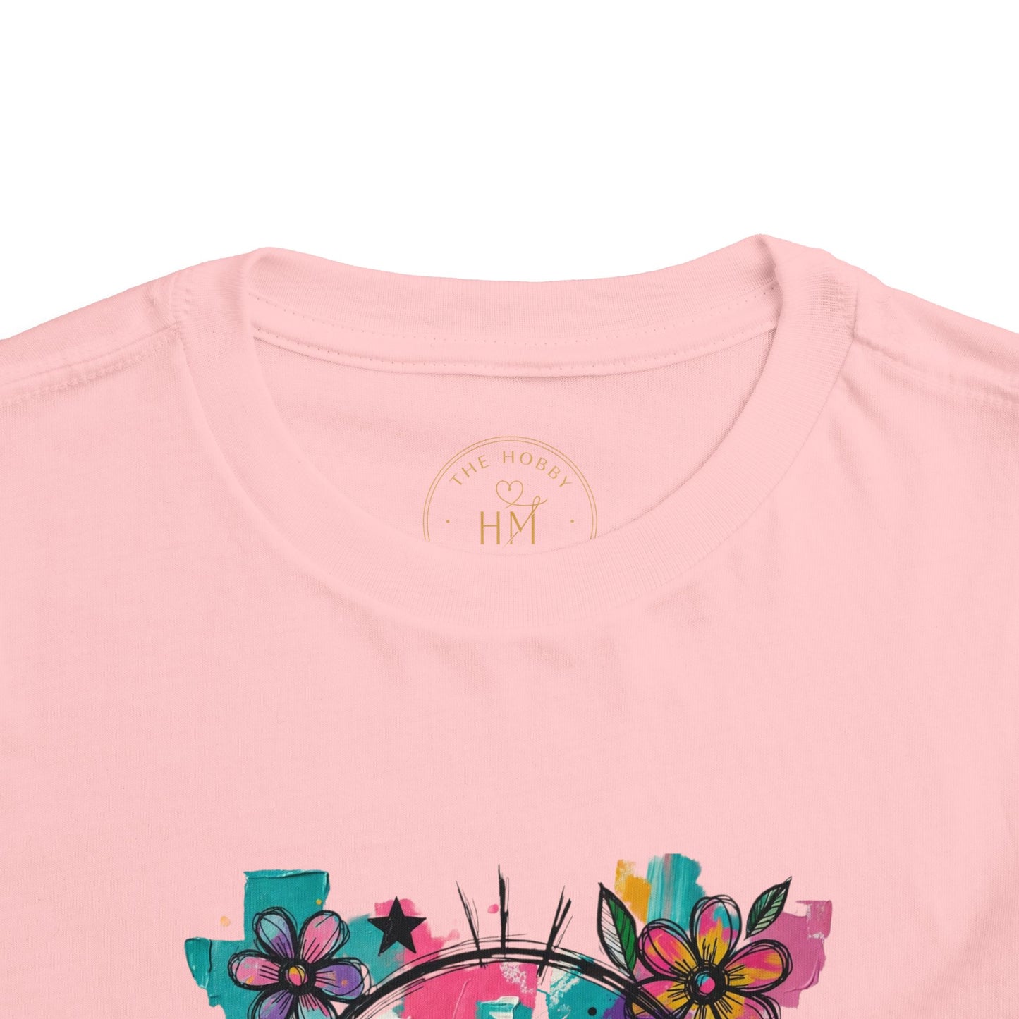 Toddler Tee — Colorful Graffiti Smile Flower Graphic