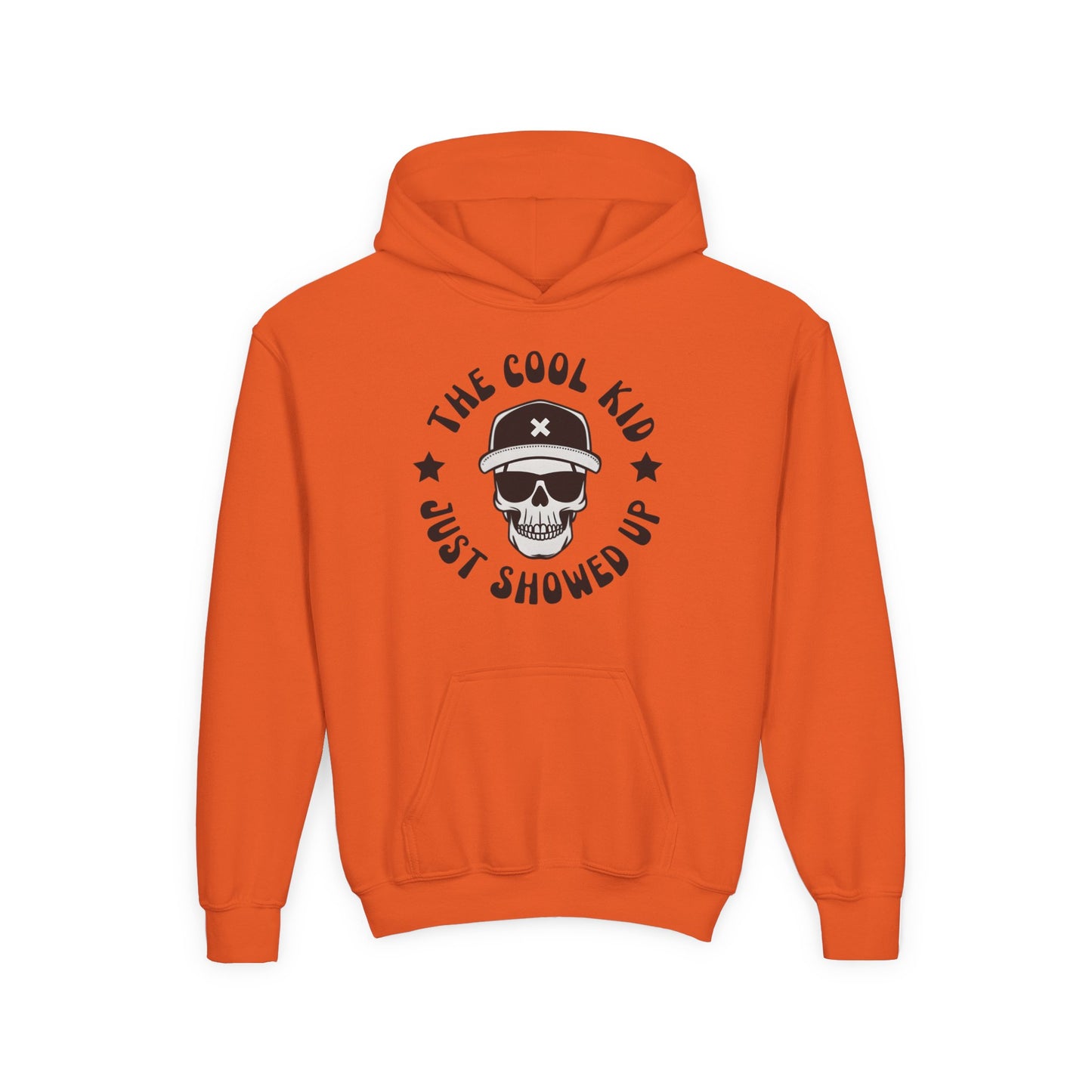 Youth Skull Graphic Hoodie | "The Cool Kid Just Showed Up" Kids Pullover