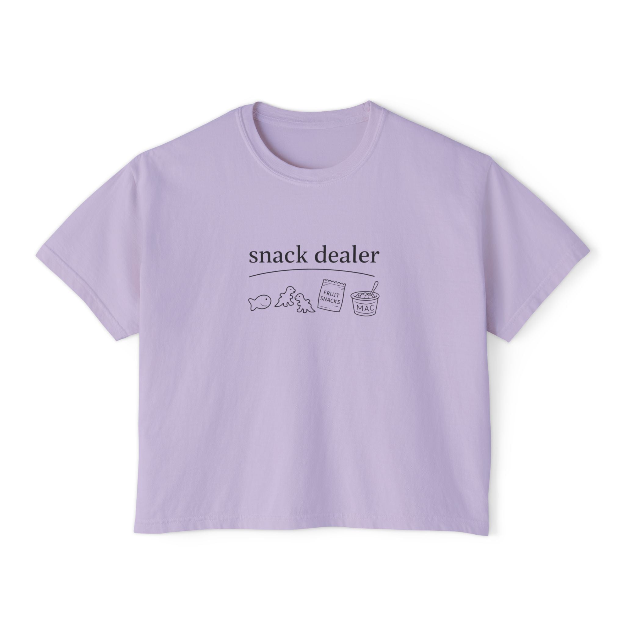 Snack Dealer Womens Boxy Crop Tee