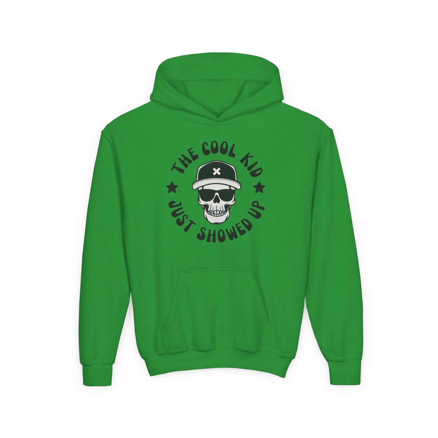 Youth Skull Graphic Hoodie | "The Cool Kid Just Showed Up" Kids Pullover