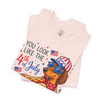 You Look Like the 4th of July' Patriotic Hot Dog graphic Tee