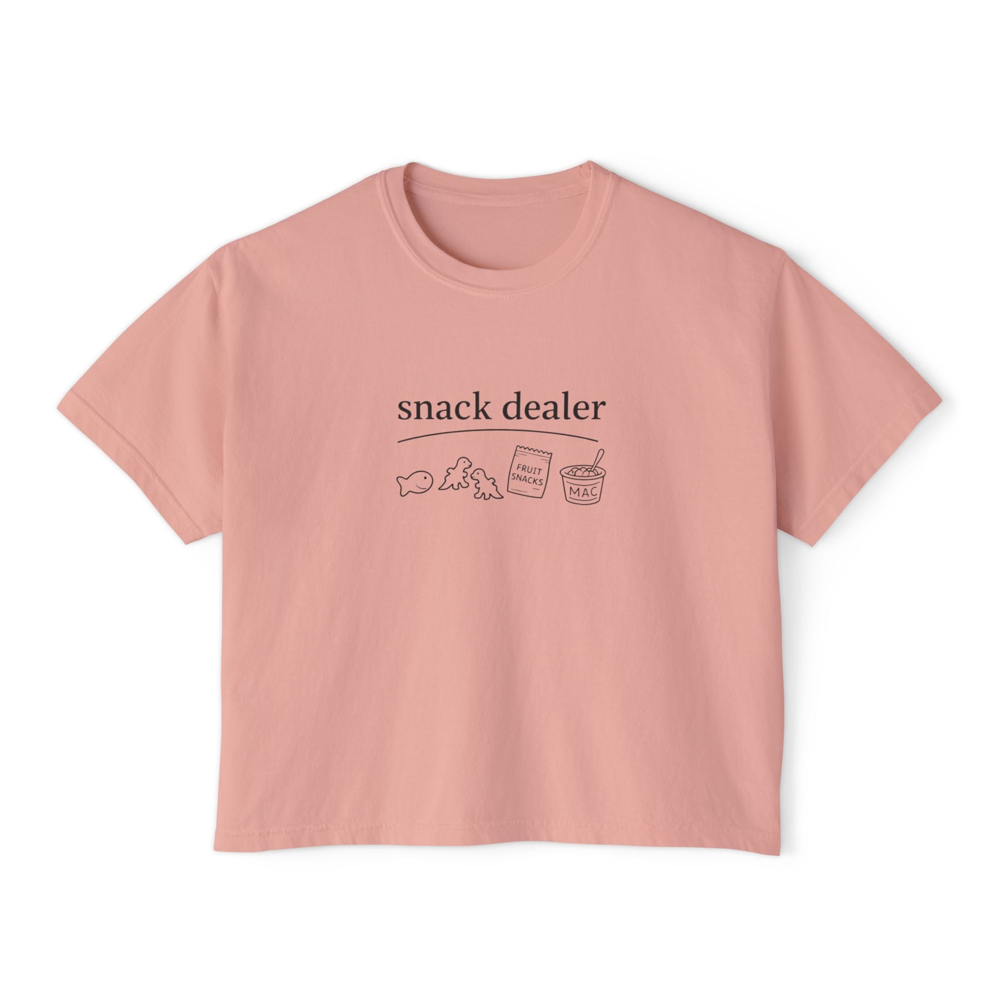 Snack Dealer Womens Boxy Crop Tee
