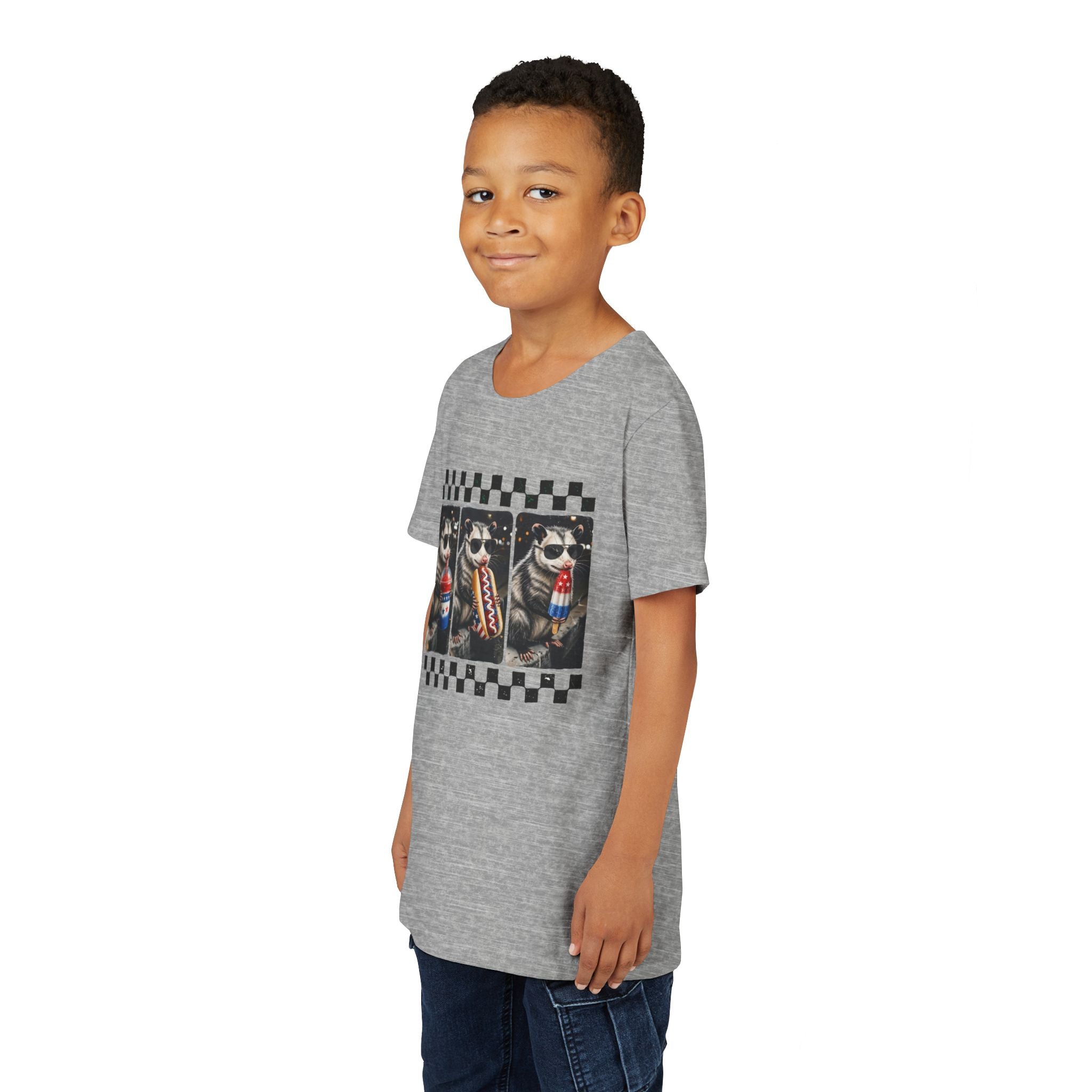 Opossum 4th of July Youth Graphic Tee
