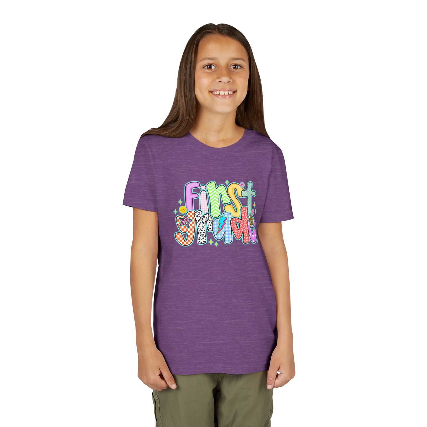 1st grade back to school doodle Youth Graphic Tee