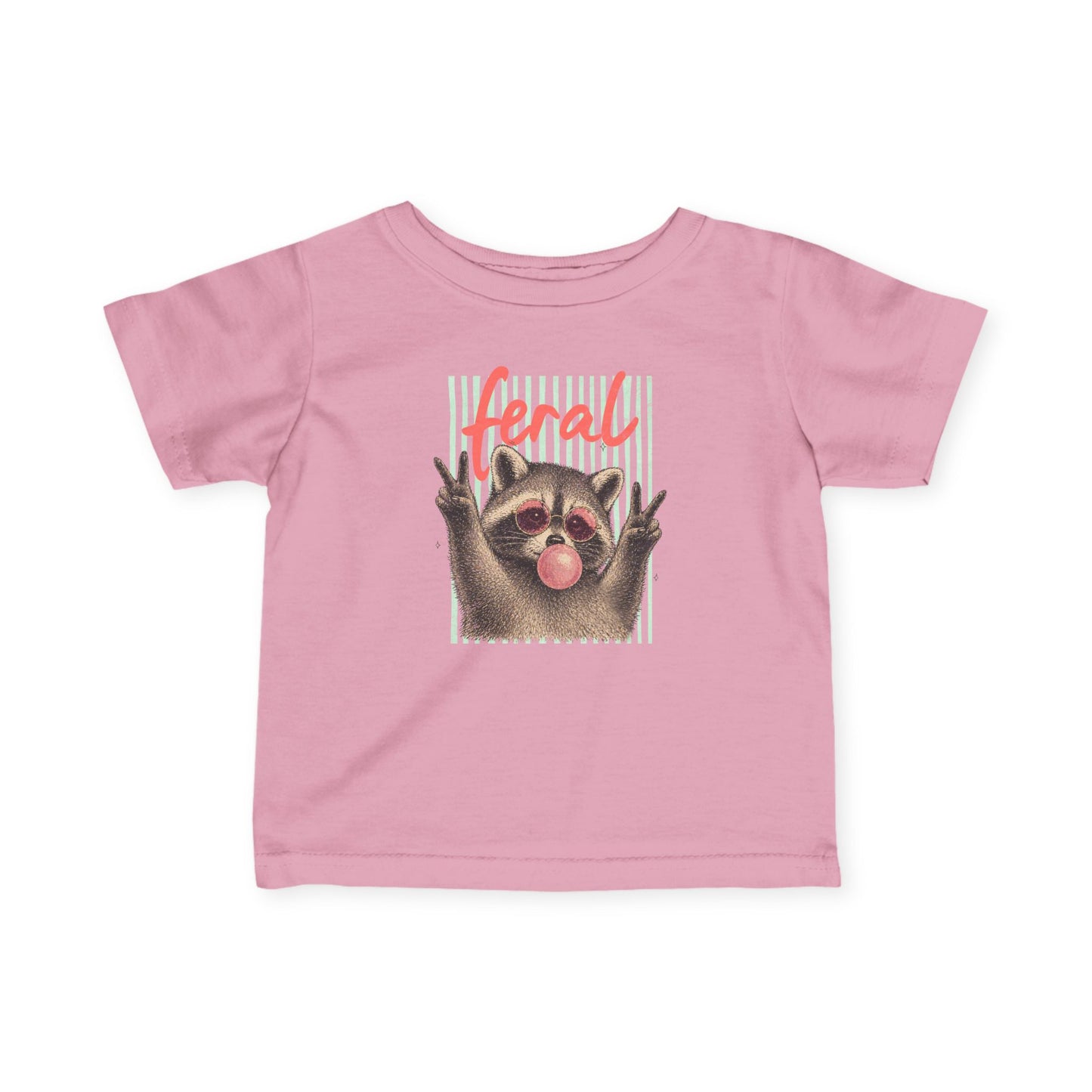 Infant Tee — Cute Raccoon “feral”