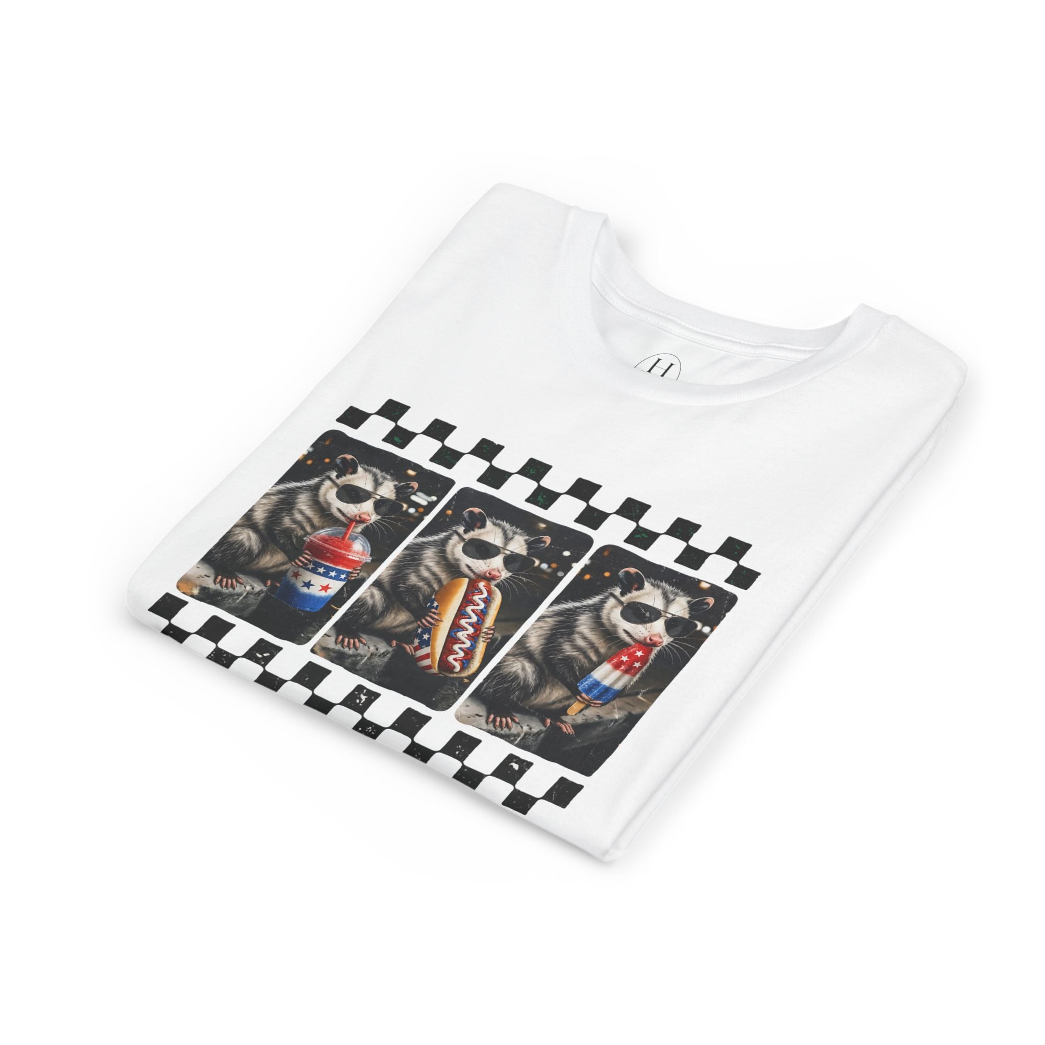 Opossum 4th of July Youth Graphic Tee