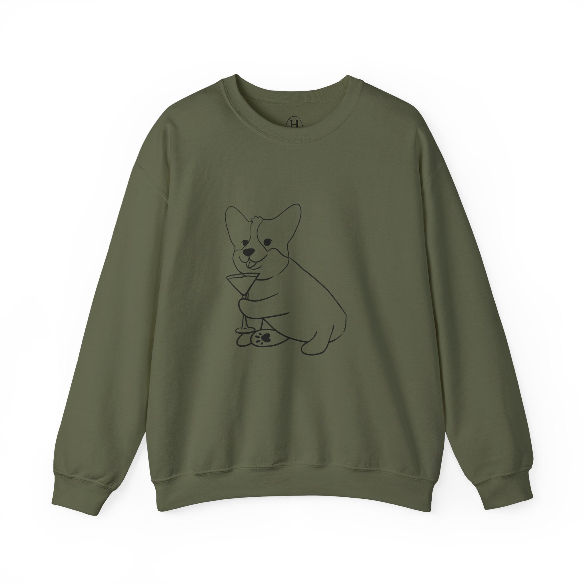Corgi Cocktail Crewneck Sweatshirt