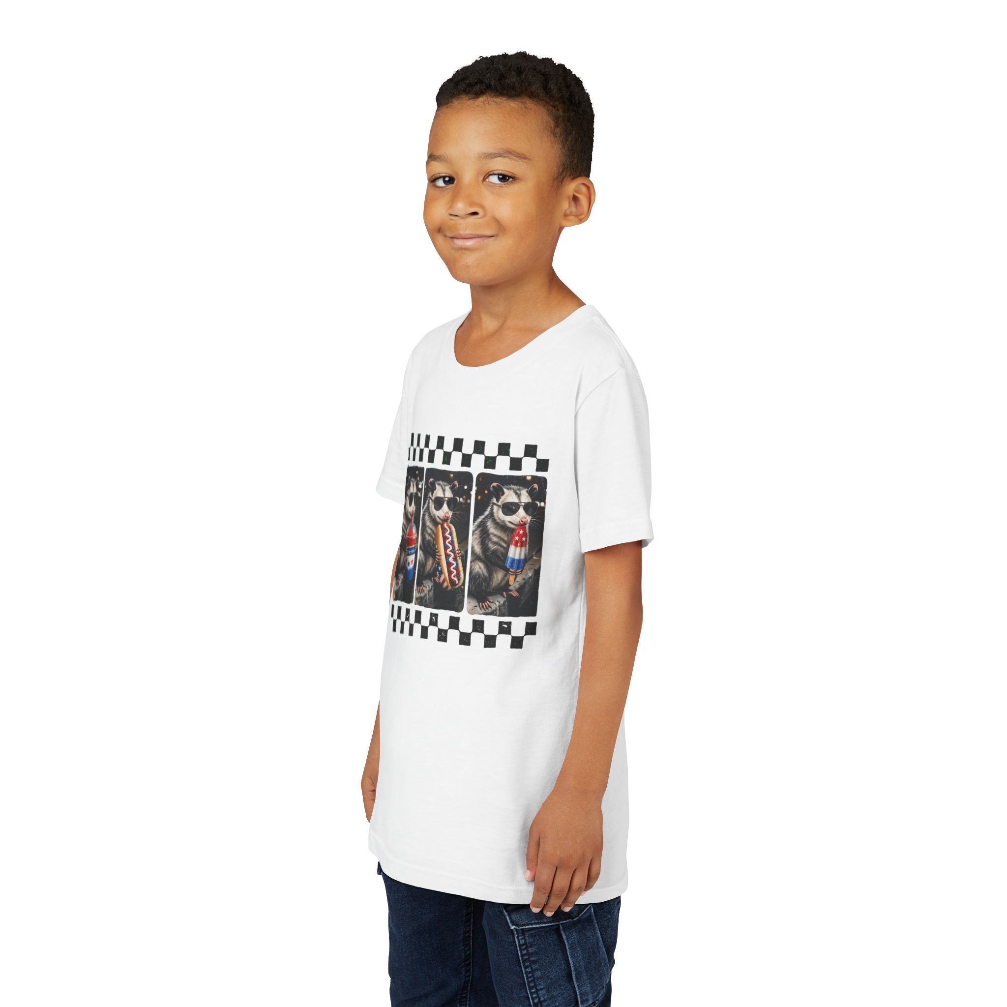 Opossum 4th of July Youth Graphic Tee