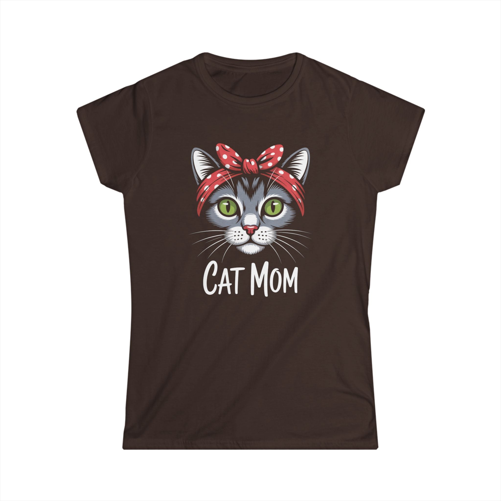 Cat Mom Womens T-Shirt