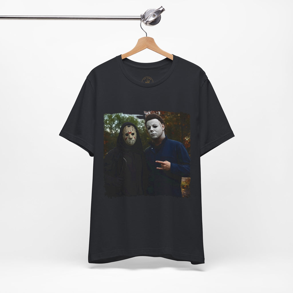Horror Mask Duo Halloween Graphic Tee