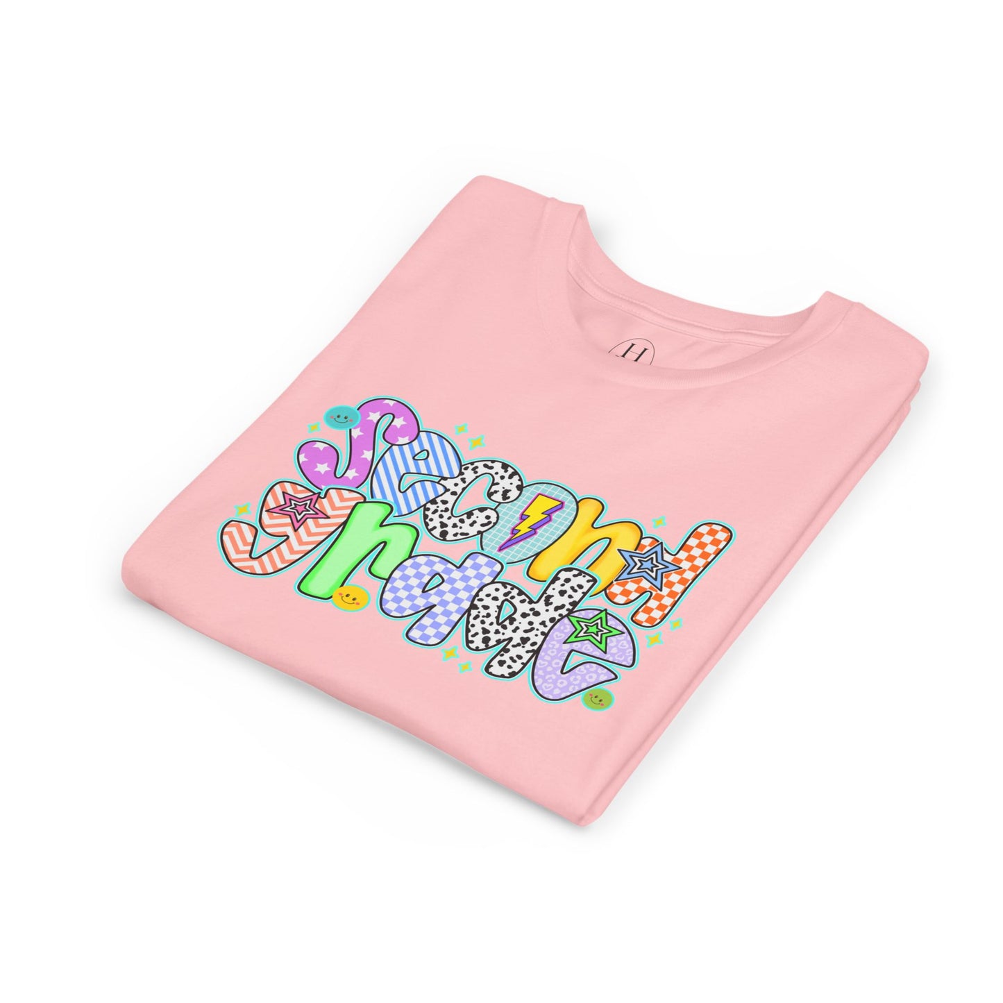 2nd Grade Back To School Doodle Font Youth Tee