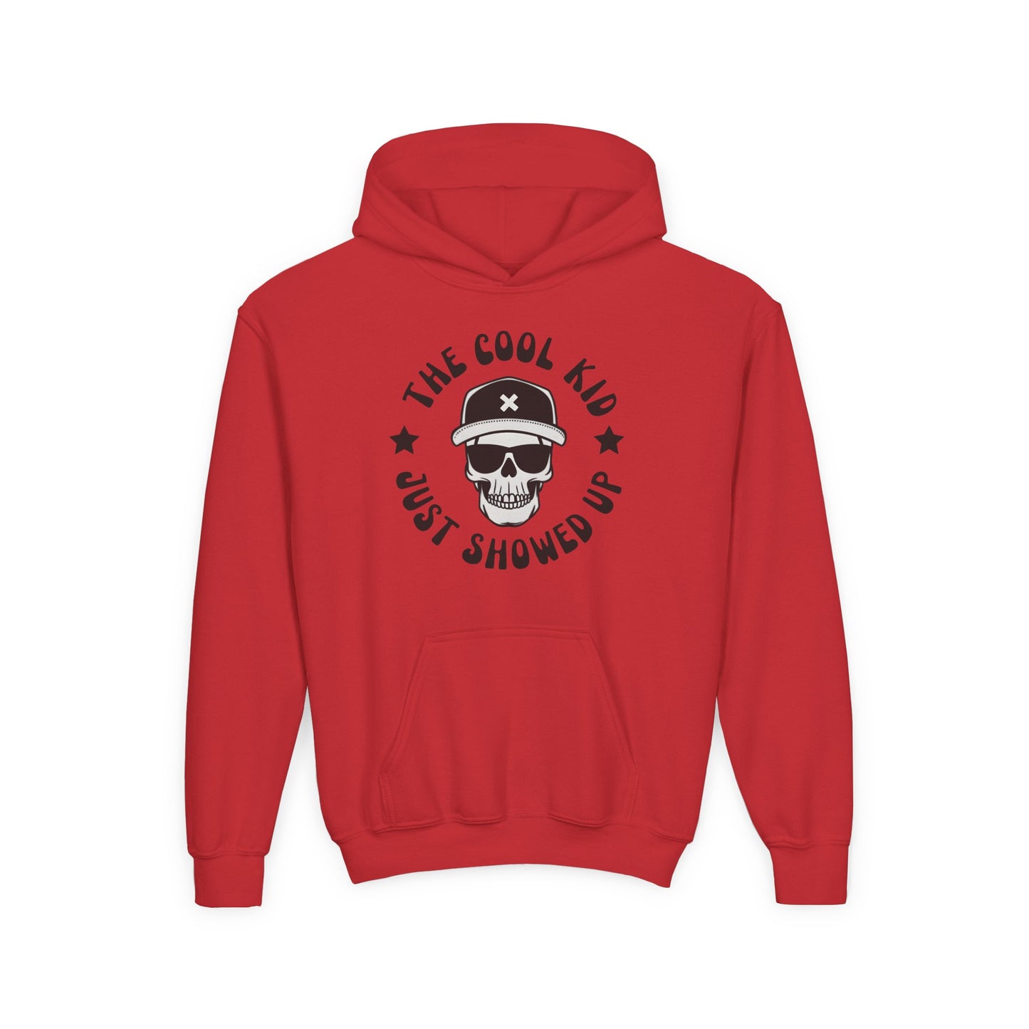 Youth Skull Graphic Hoodie | "The Cool Kid Just Showed Up" Kids Pullover