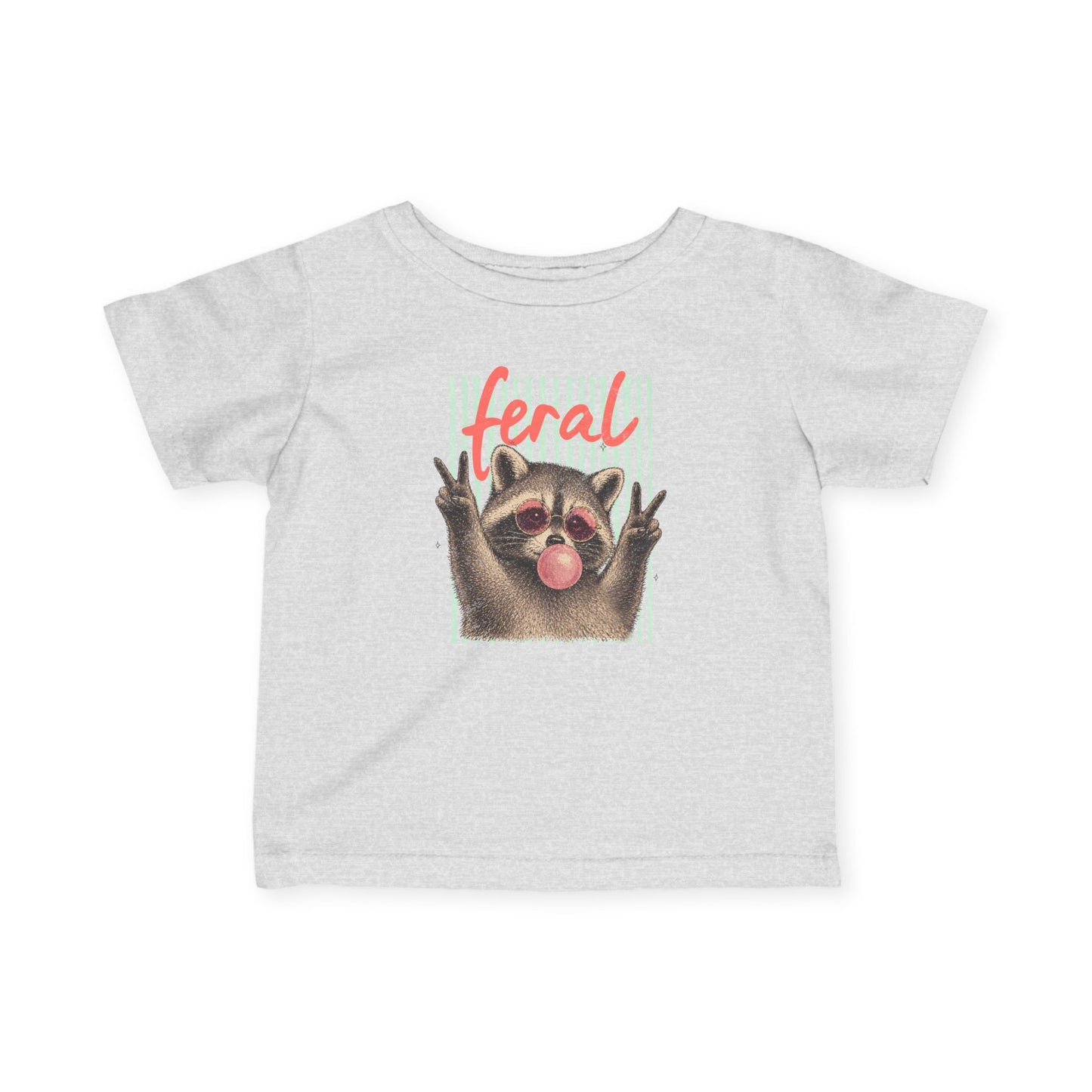 Infant Tee — Cute Raccoon “feral”