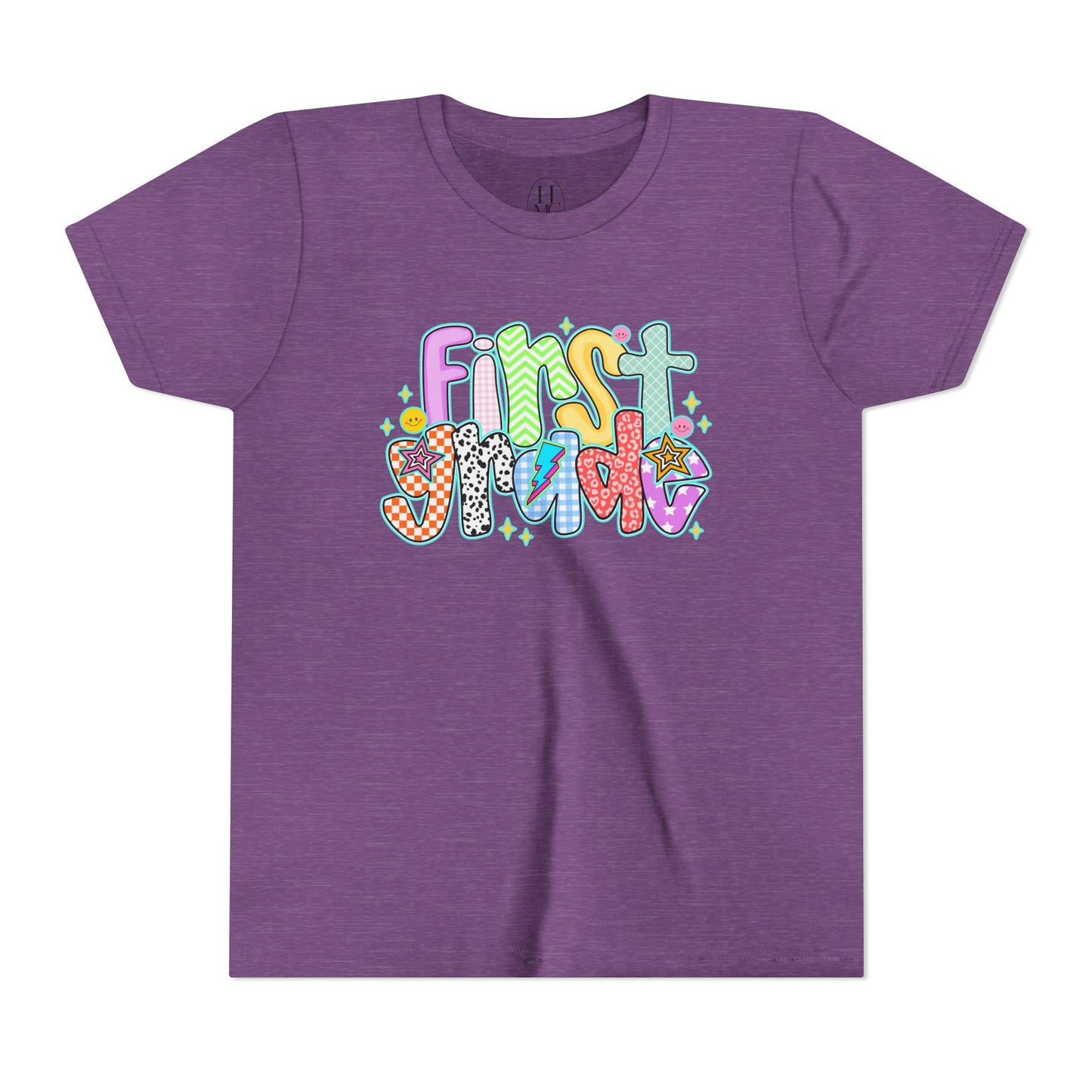 1st grade back to school doodle Youth Graphic Tee