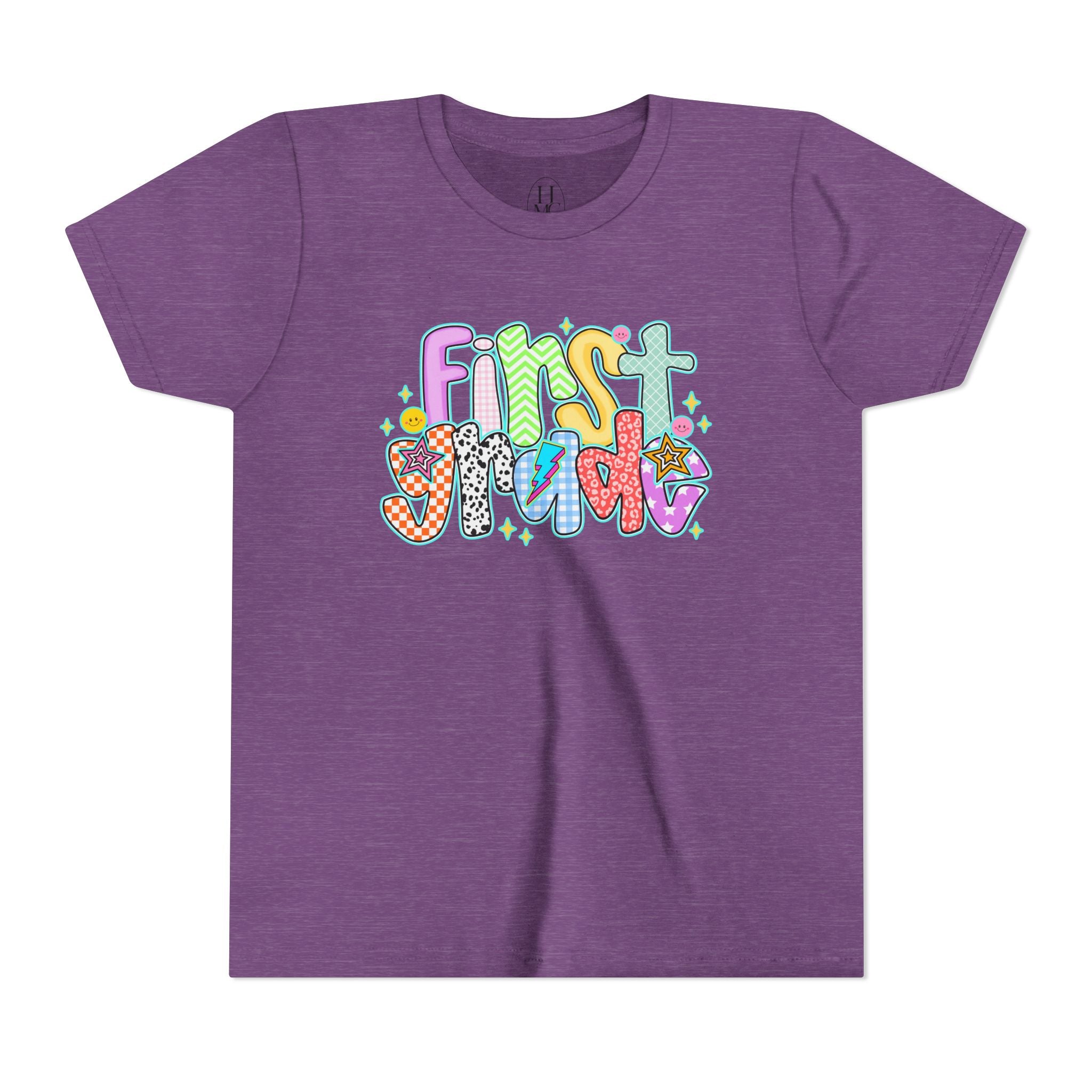 1st grade back to school doodle Youth Graphic Tee