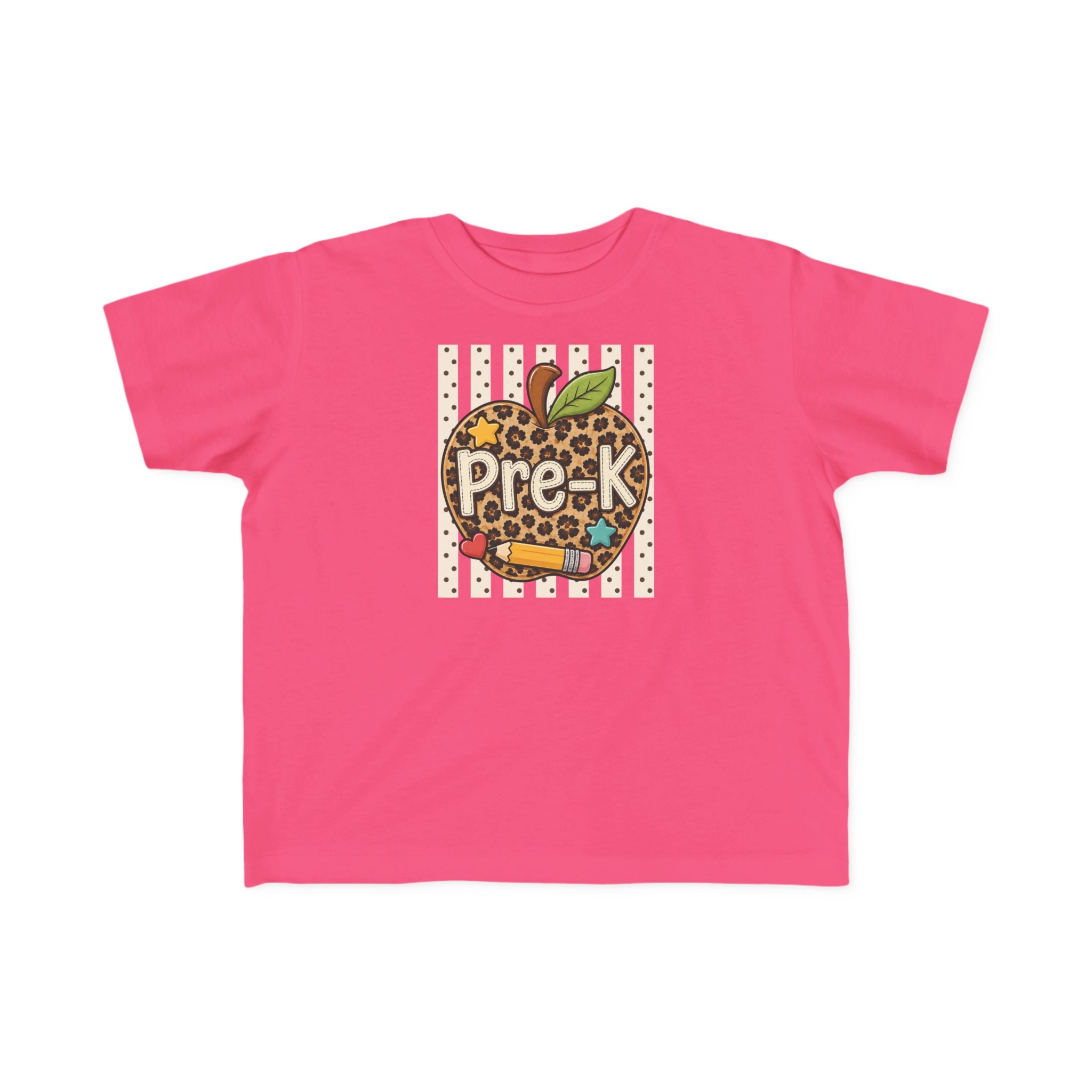 Pre-K Leopard Apple Toddler Tee