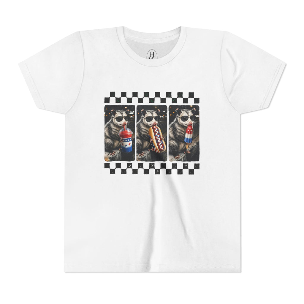 Opossum 4th of July Youth Graphic Tee