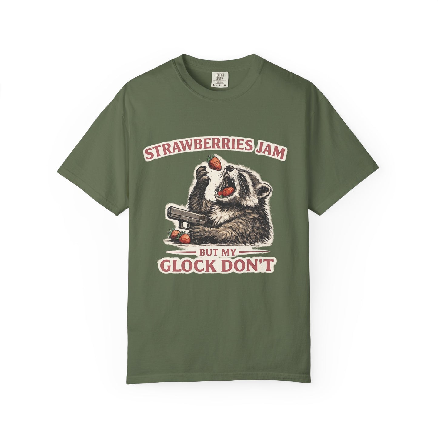 “Strawberries Jam But My Glock Don’t” Graphic T-Shirt