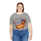 You Look Like the 4th of July' Patriotic Hot Dog graphic Tee
