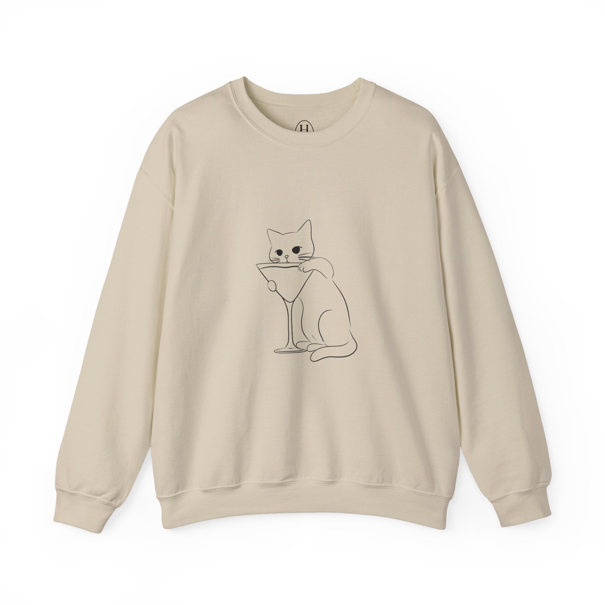Cat Minimalist Crewneck Sweatshirt