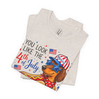 You Look Like the 4th of July' Patriotic Hot Dog graphic Tee