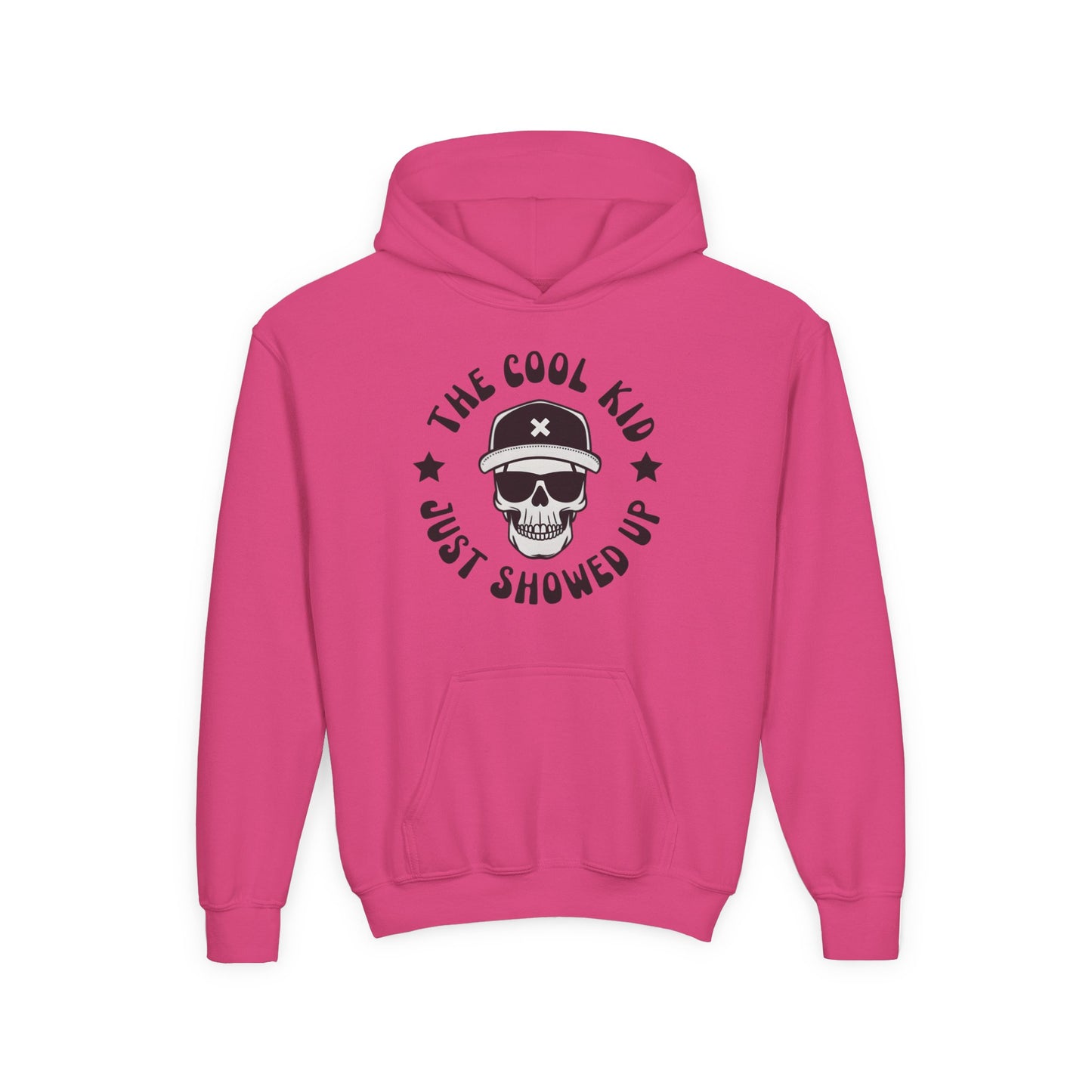 Youth Skull Graphic Hoodie | "The Cool Kid Just Showed Up" Kids Pullover
