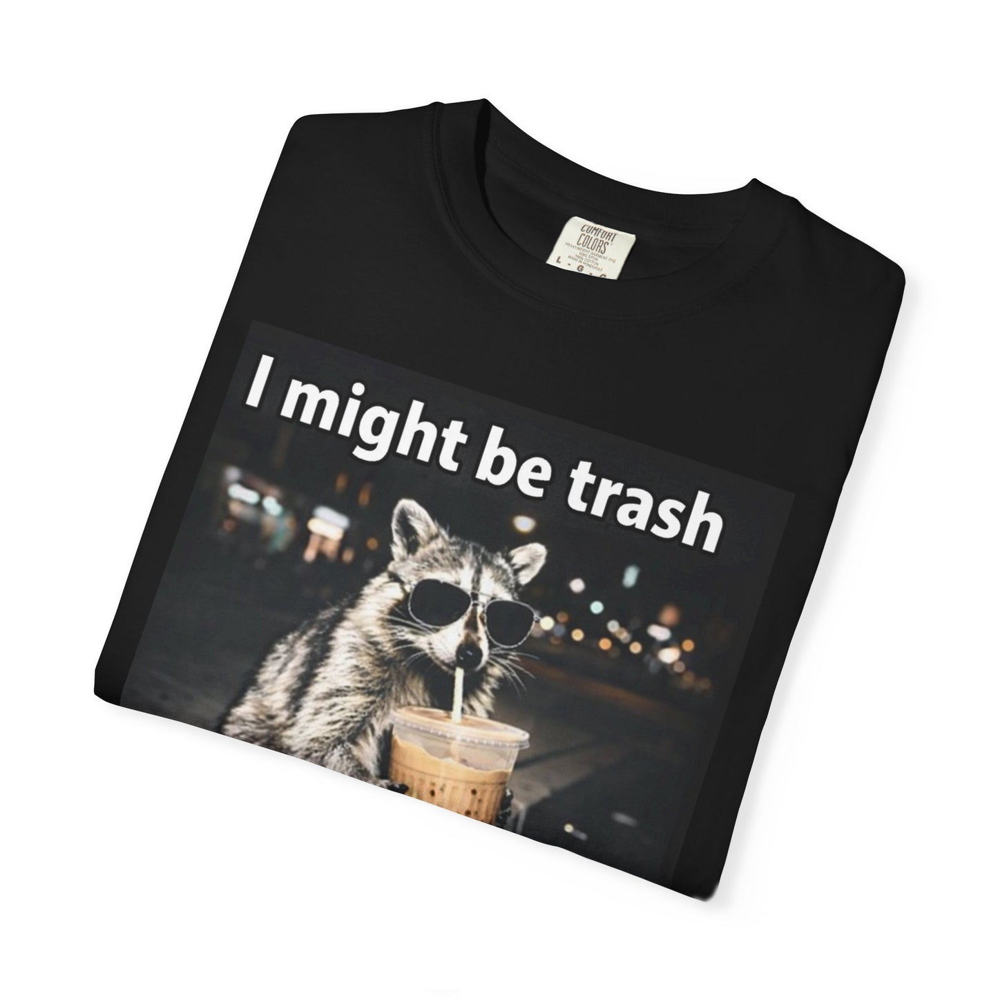 Raccoon I Might Be Trash T-Shirt — Funny Cute Animal Graphic Tee