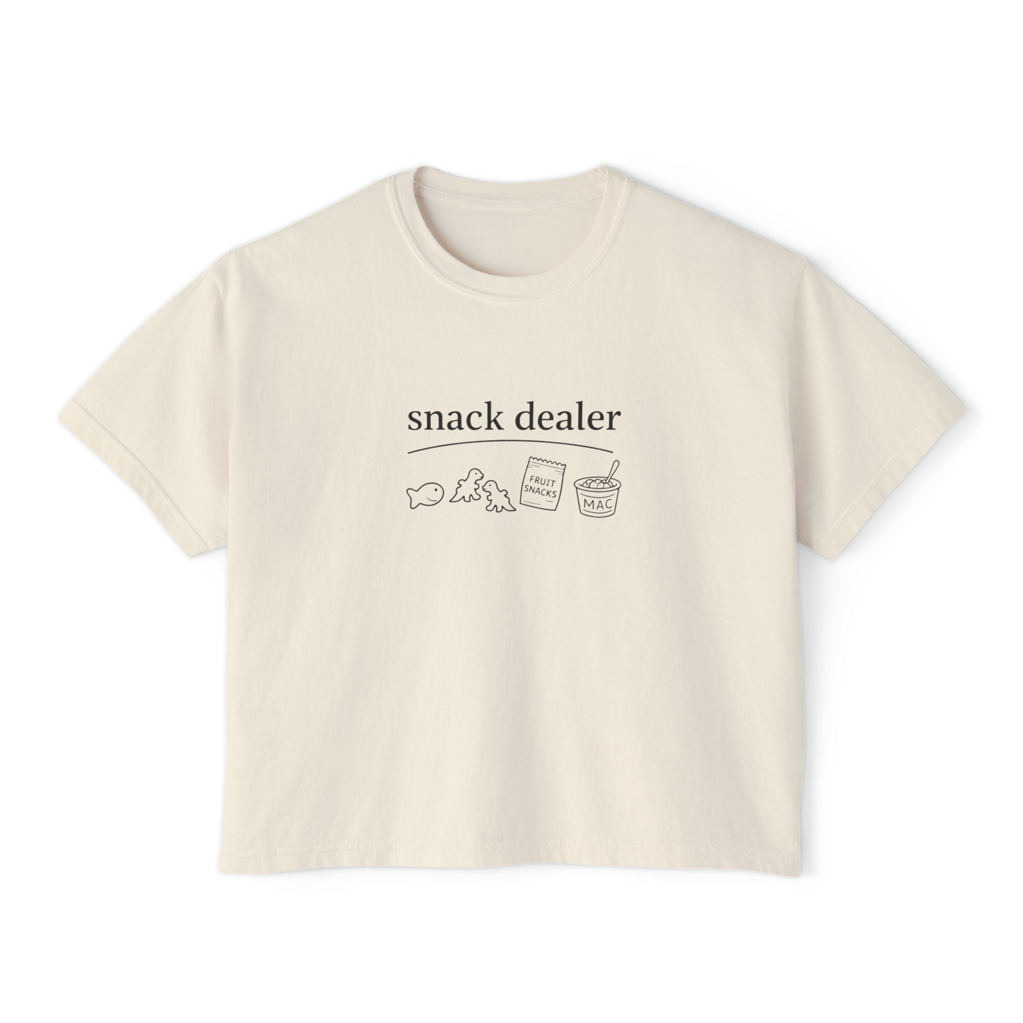 Snack Dealer Womens Boxy Crop Tee