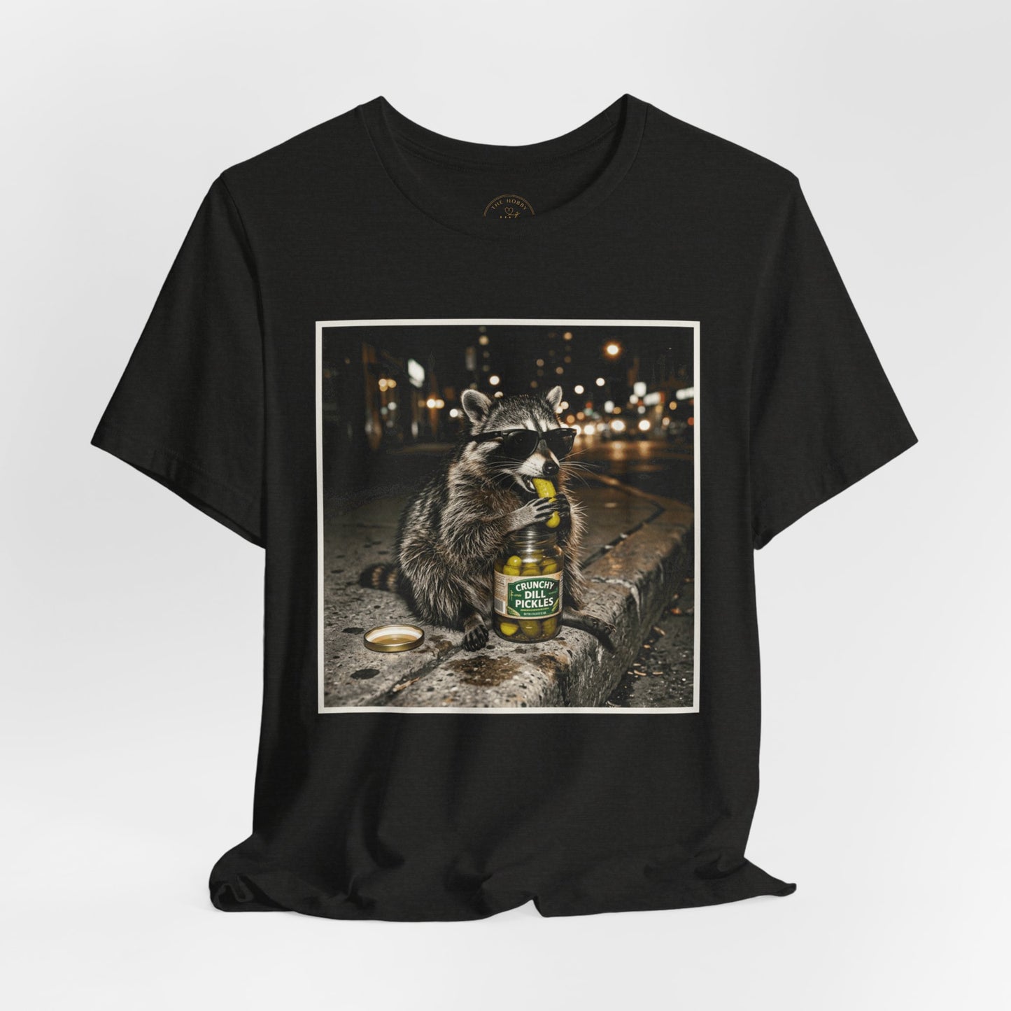 Raccoon Eating Pickles Graphic Tee