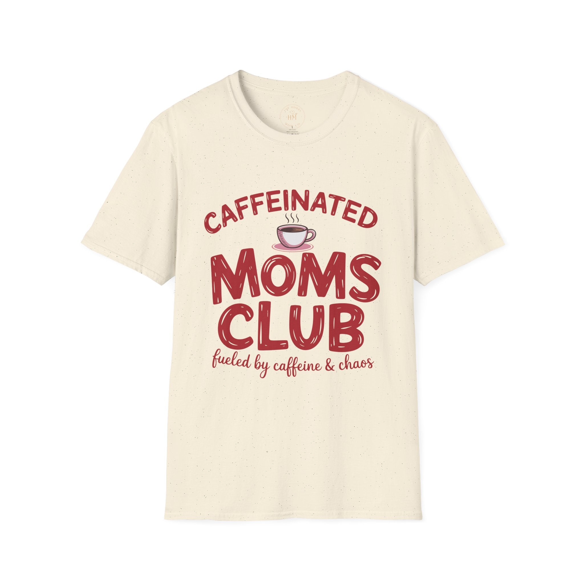 Caffeinated Moms Club Graphic T-Shirt – Funny Coffee Mom Tee