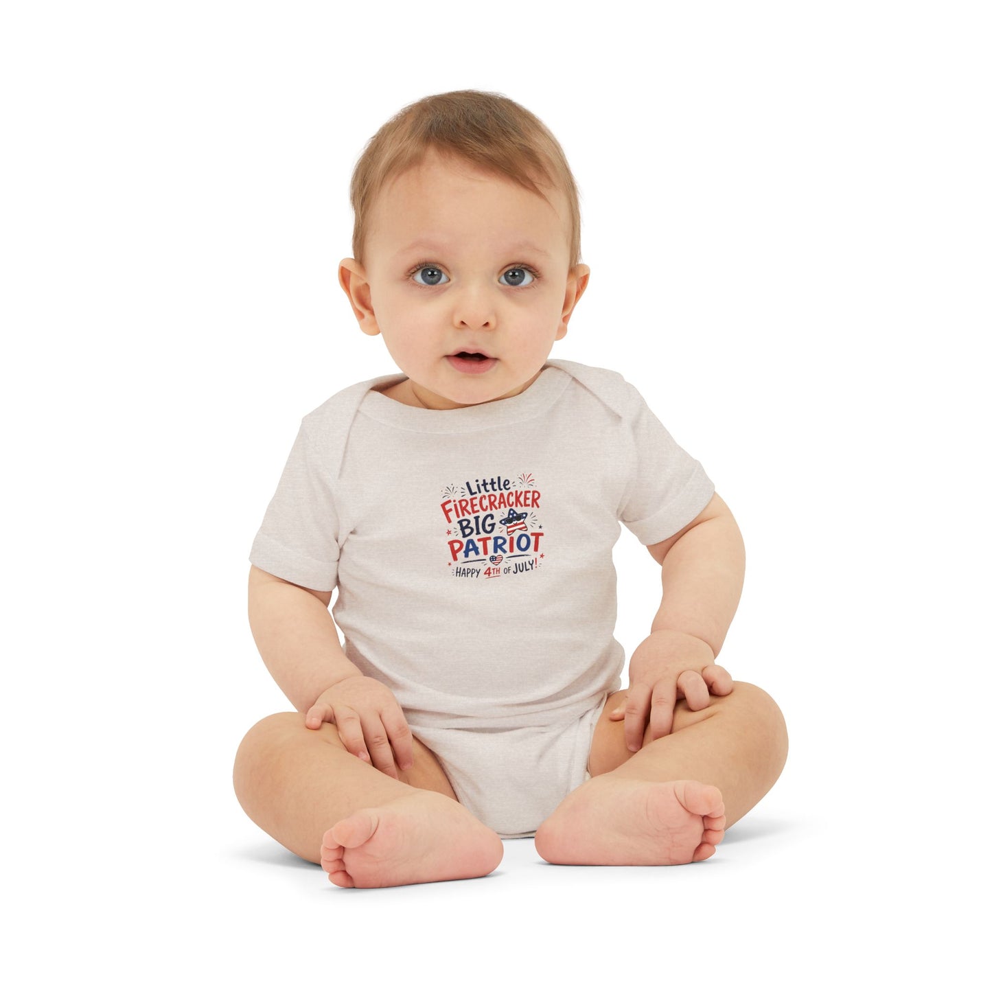 Little Firecracker 4th of July Baby Onesie