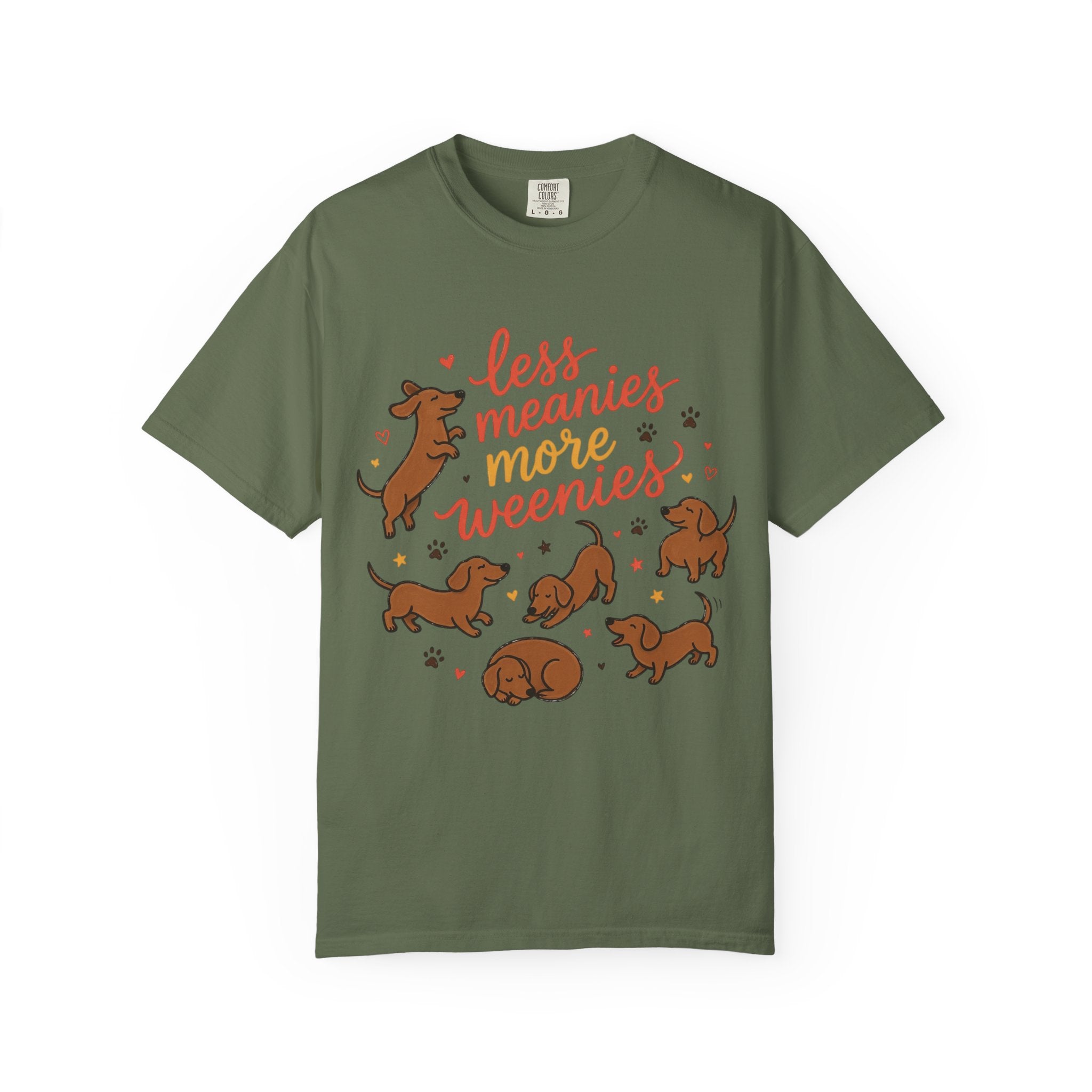 Less Meanies More Weenies Dachshund Graphic T-Shirt