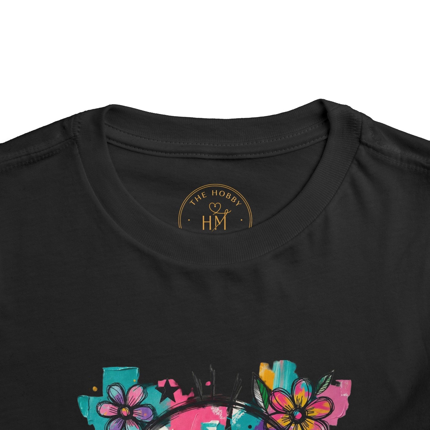 Toddler Tee — Colorful Graffiti Smile Flower Graphic