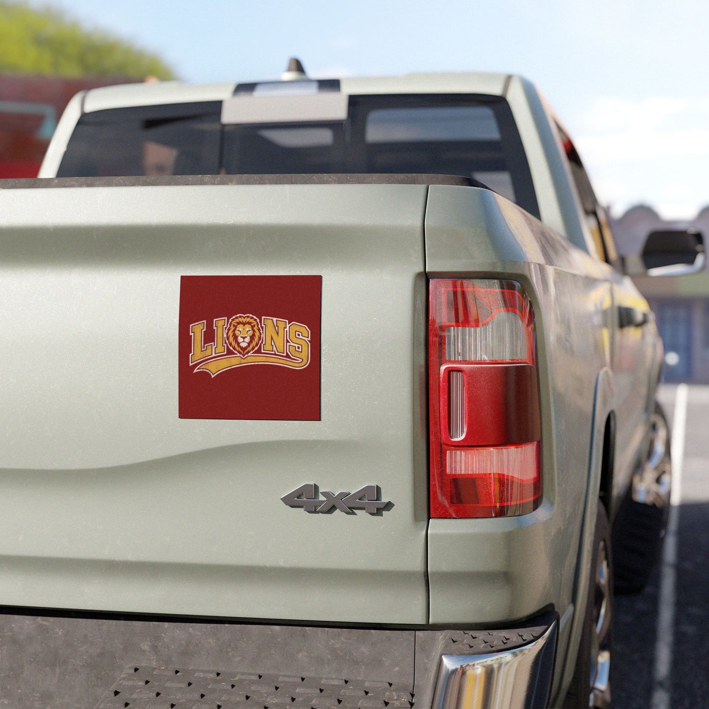 Lions  Vintage School Spirit Car Magnet