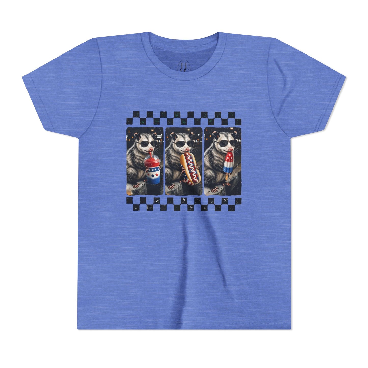 Opossum 4th of July Youth Graphic Tee