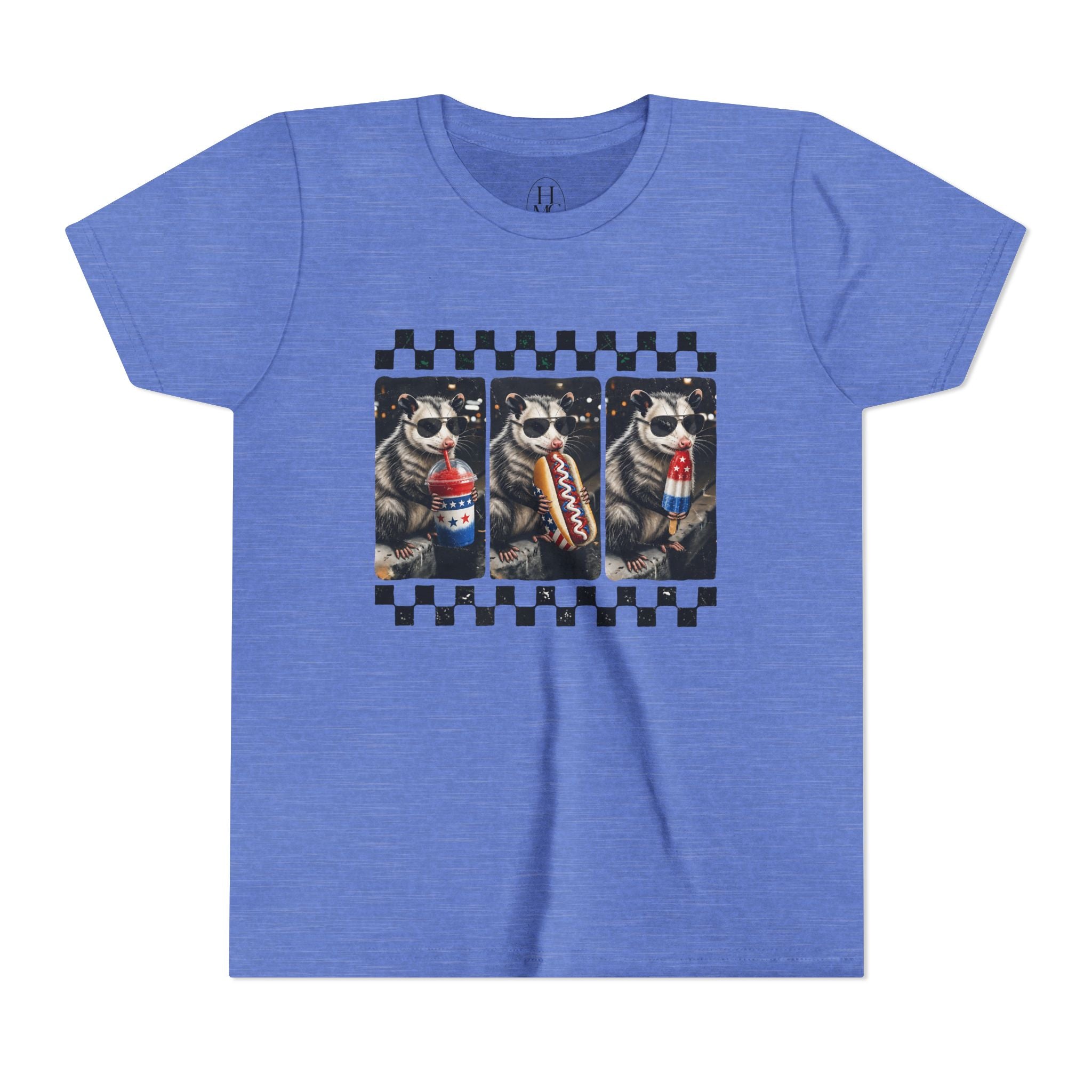 Opossum 4th of July Youth Graphic Tee