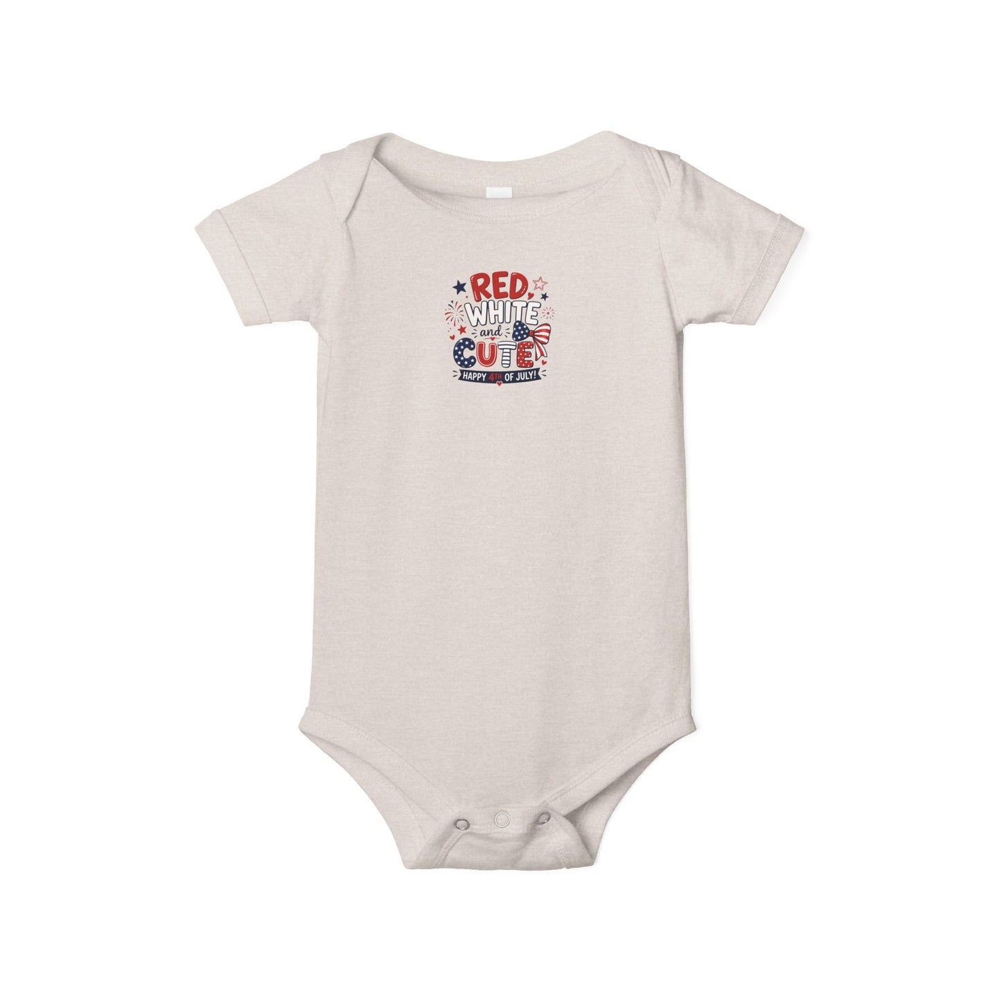 Red White and Cute 4th of July Baby Onesie