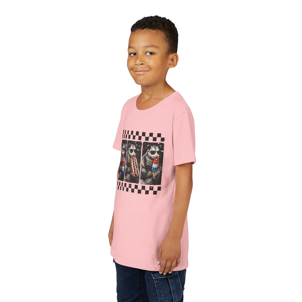 Opossum 4th of July Youth Graphic Tee