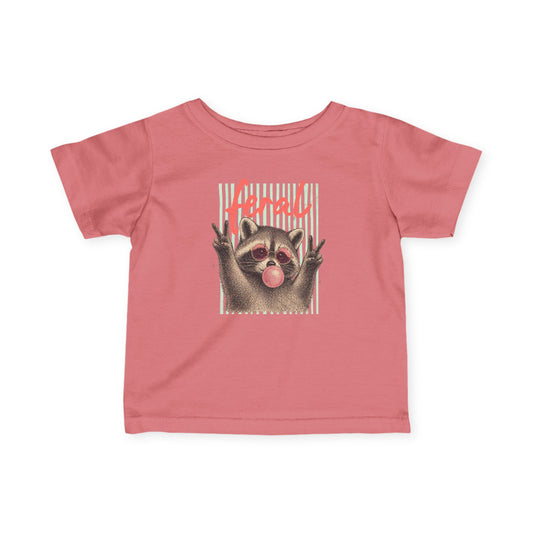 Infant Tee — Cute Raccoon “feral”