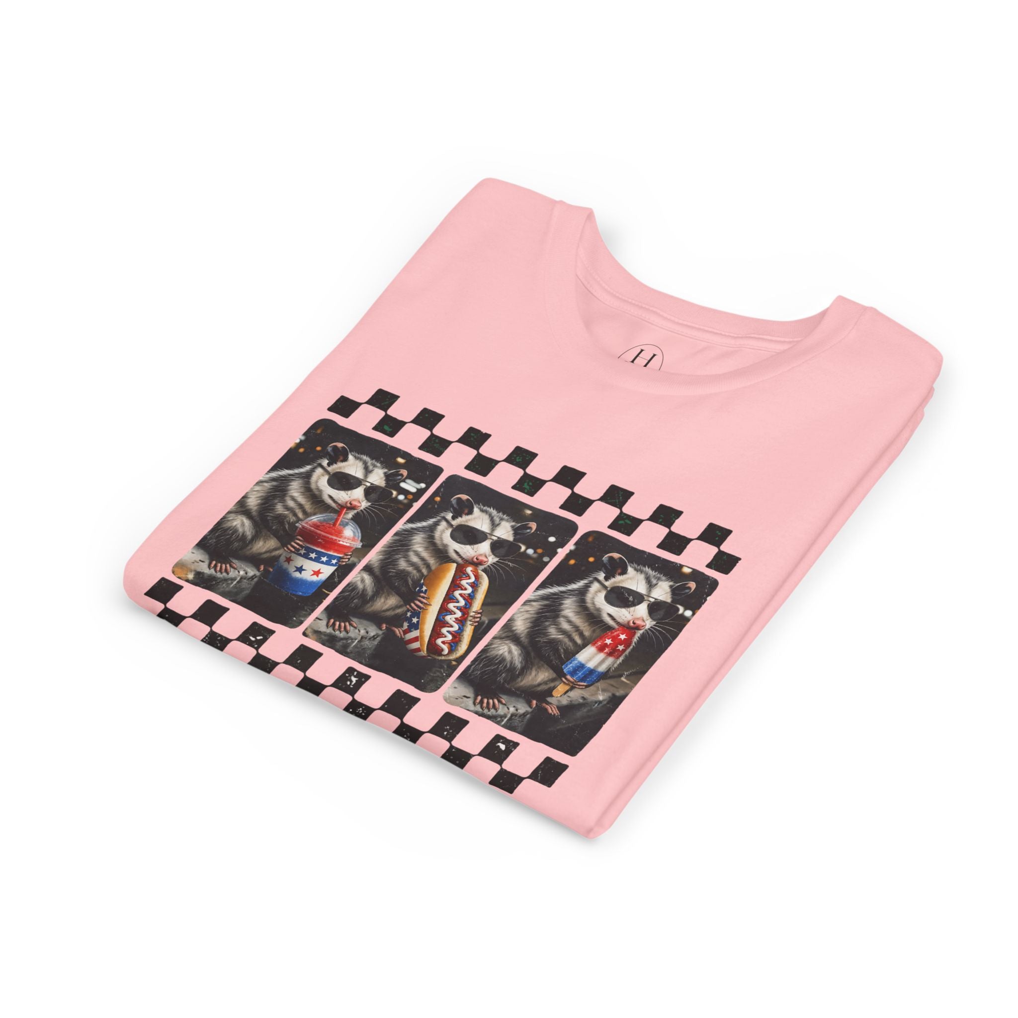 Opossum 4th of July Youth Graphic Tee