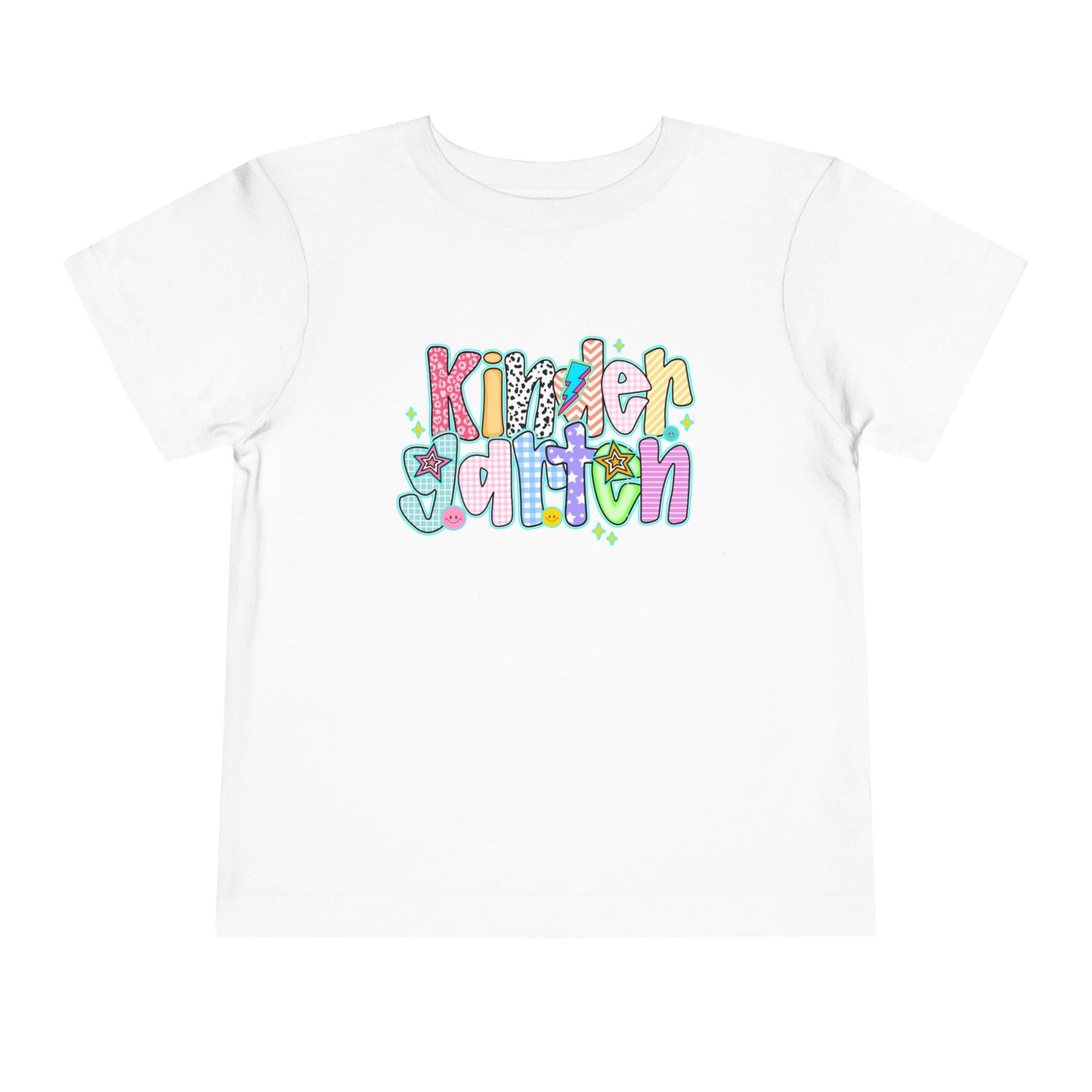 Kindergarten Back To School Doodle Script - Toddler Graphic T-shirt