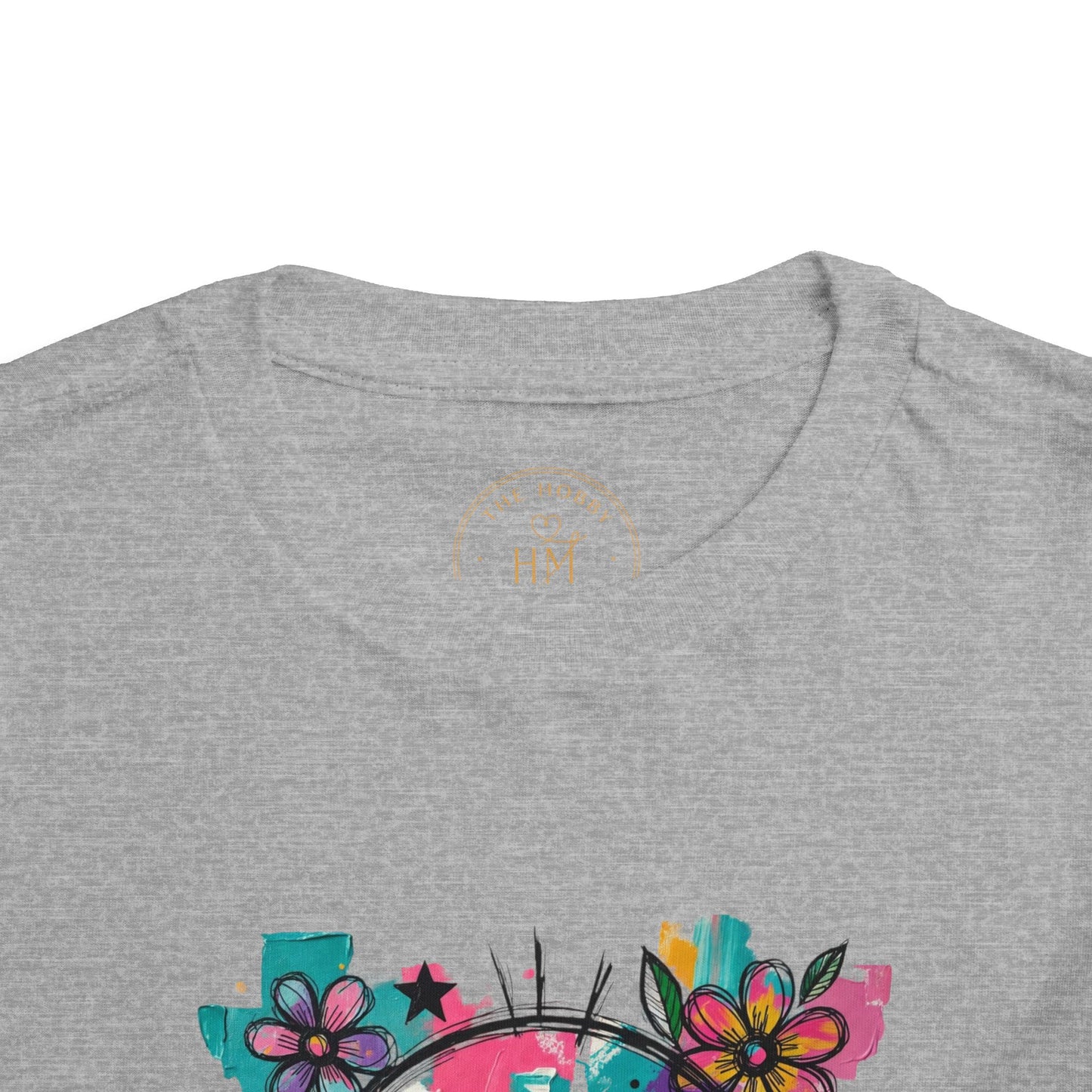 Toddler Tee — Colorful Graffiti Smile Flower Graphic