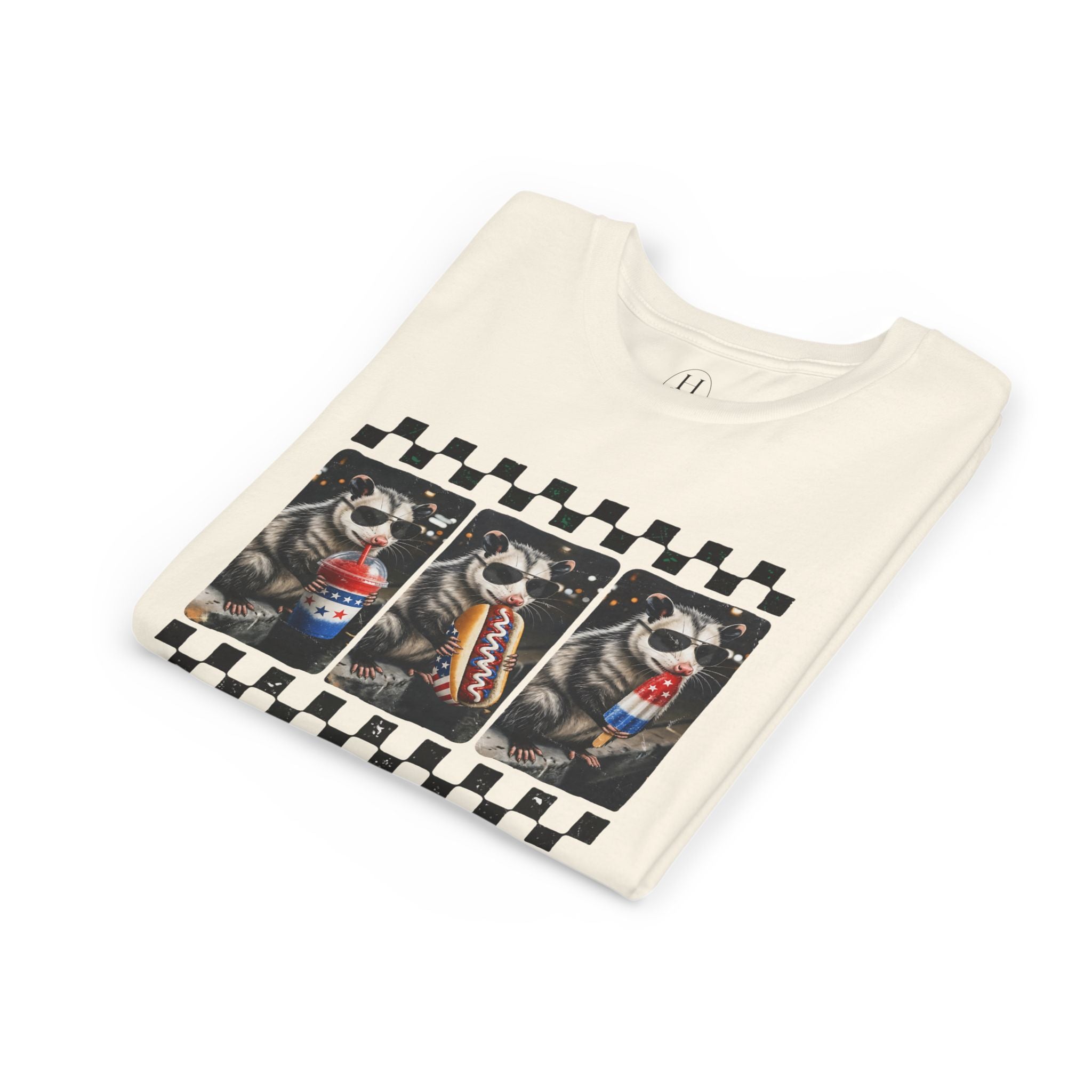 Opossum 4th of July Youth Graphic Tee