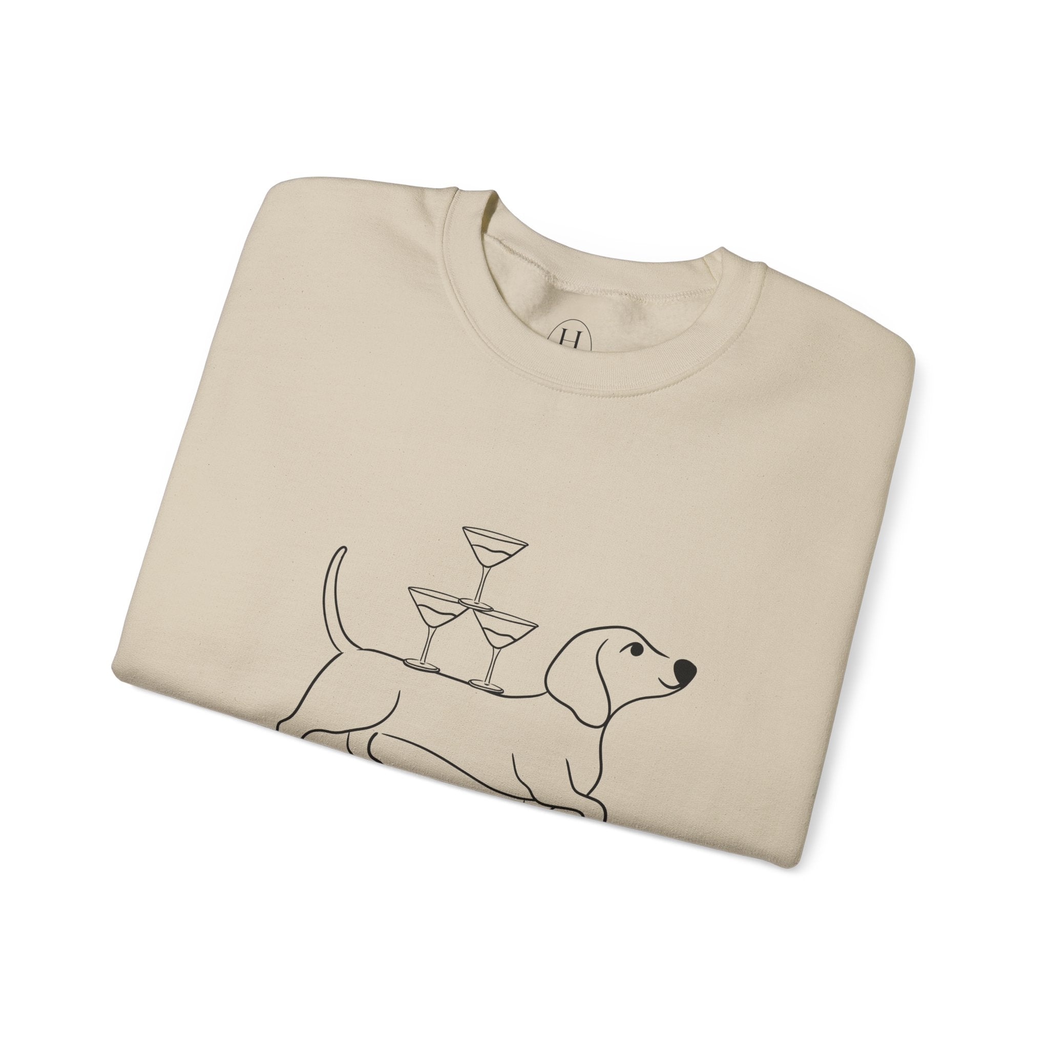 Dachshund Cocktail Crewneck Sweatshirt