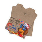 You Look Like the 4th of July' Patriotic Hot Dog graphic Tee