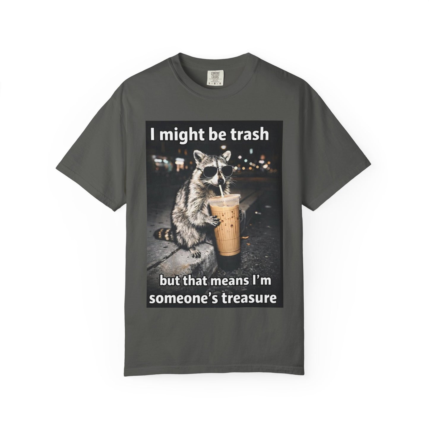 Raccoon I Might Be Trash T-Shirt — Funny Cute Animal Graphic Tee