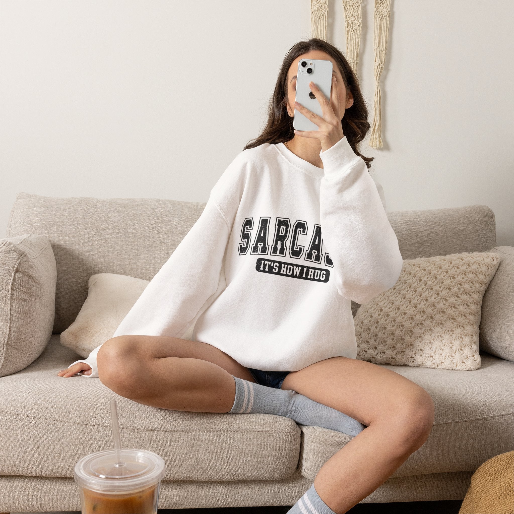"Sarcasm: It's How I Hug" Graphic Pullover
