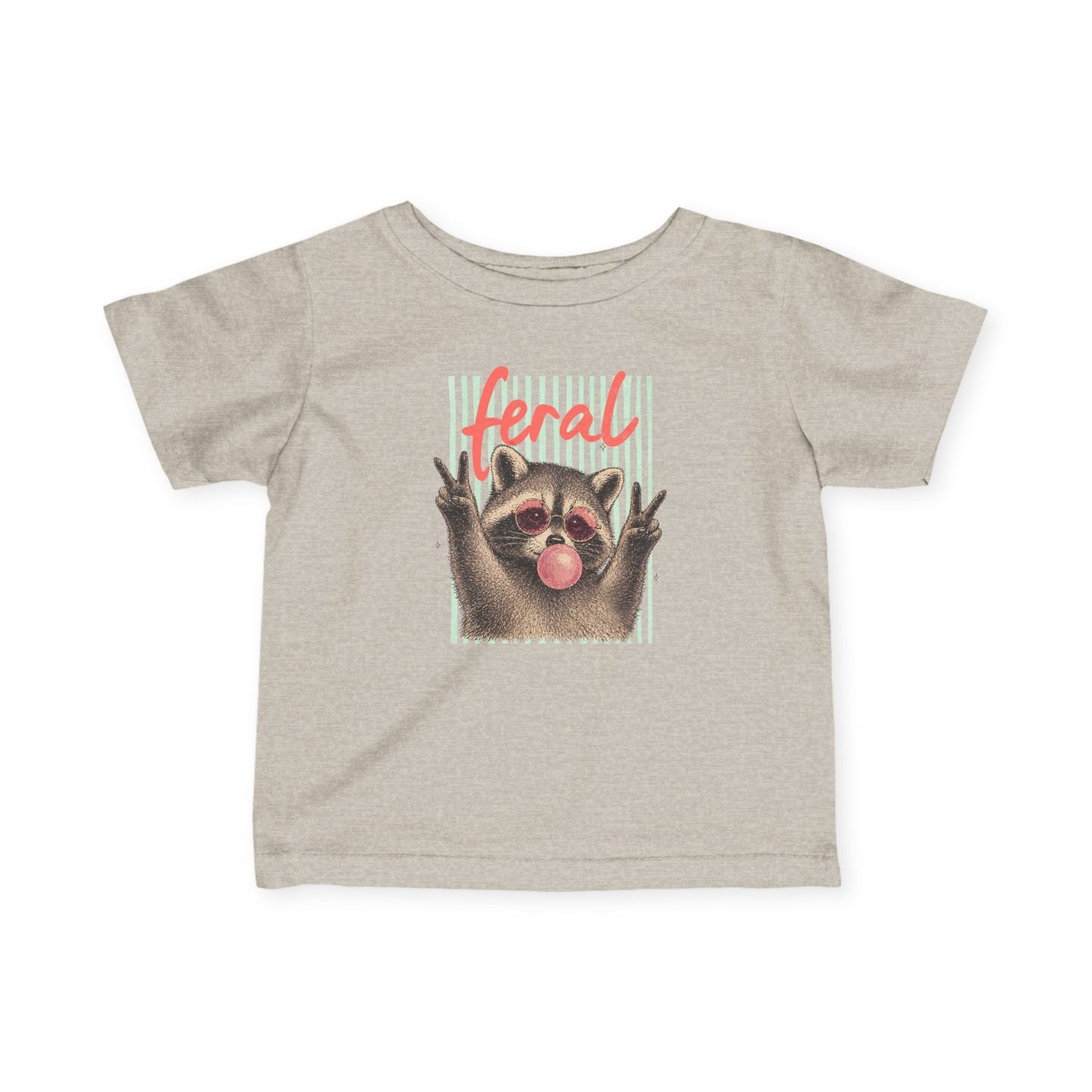 Infant Tee — Cute Raccoon “feral”