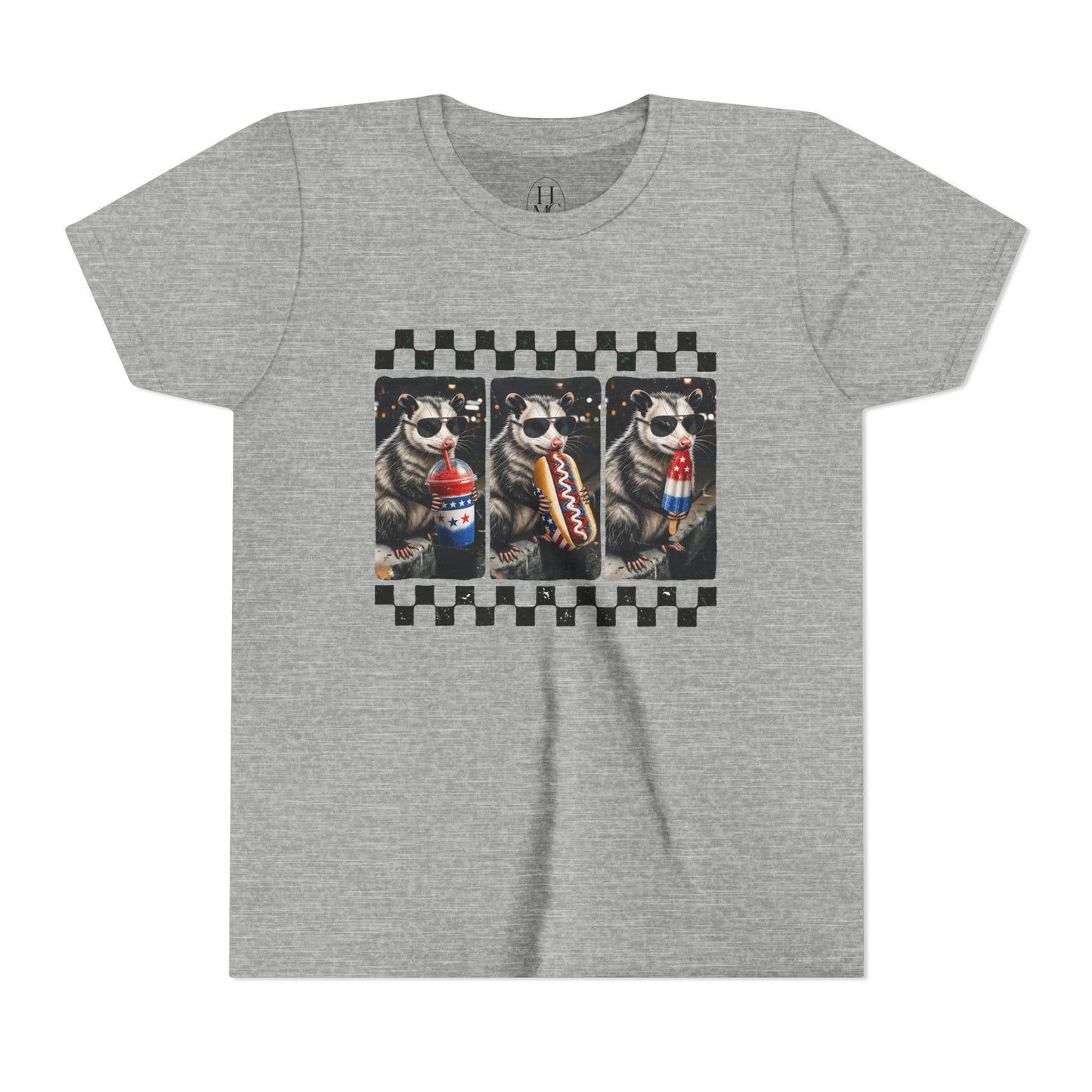 Opossum 4th of July Youth Graphic Tee